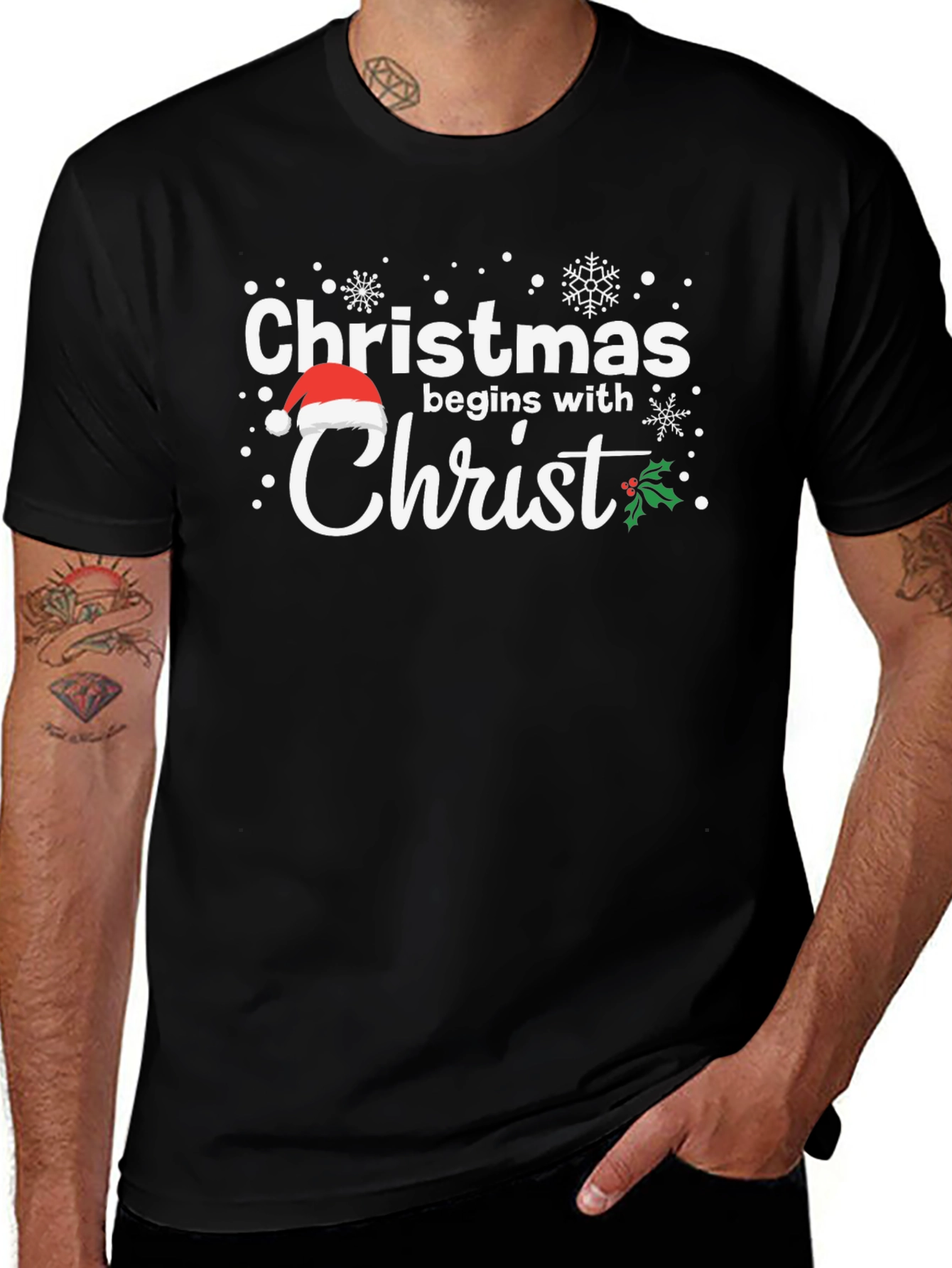 Christmas Begins With Christ Holiday T-Shirt
