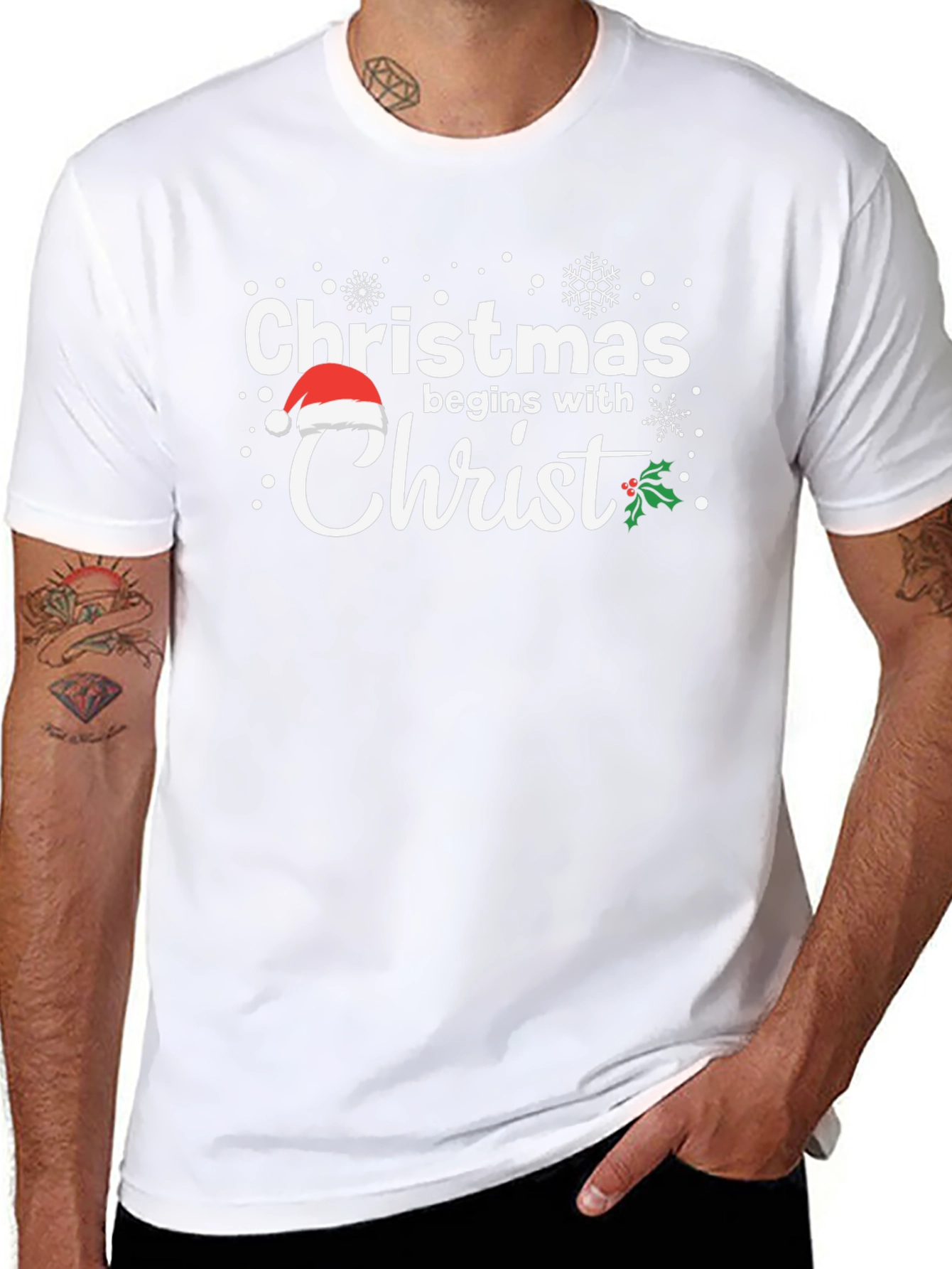 Christmas Begins With Christ Holiday T-Shirt