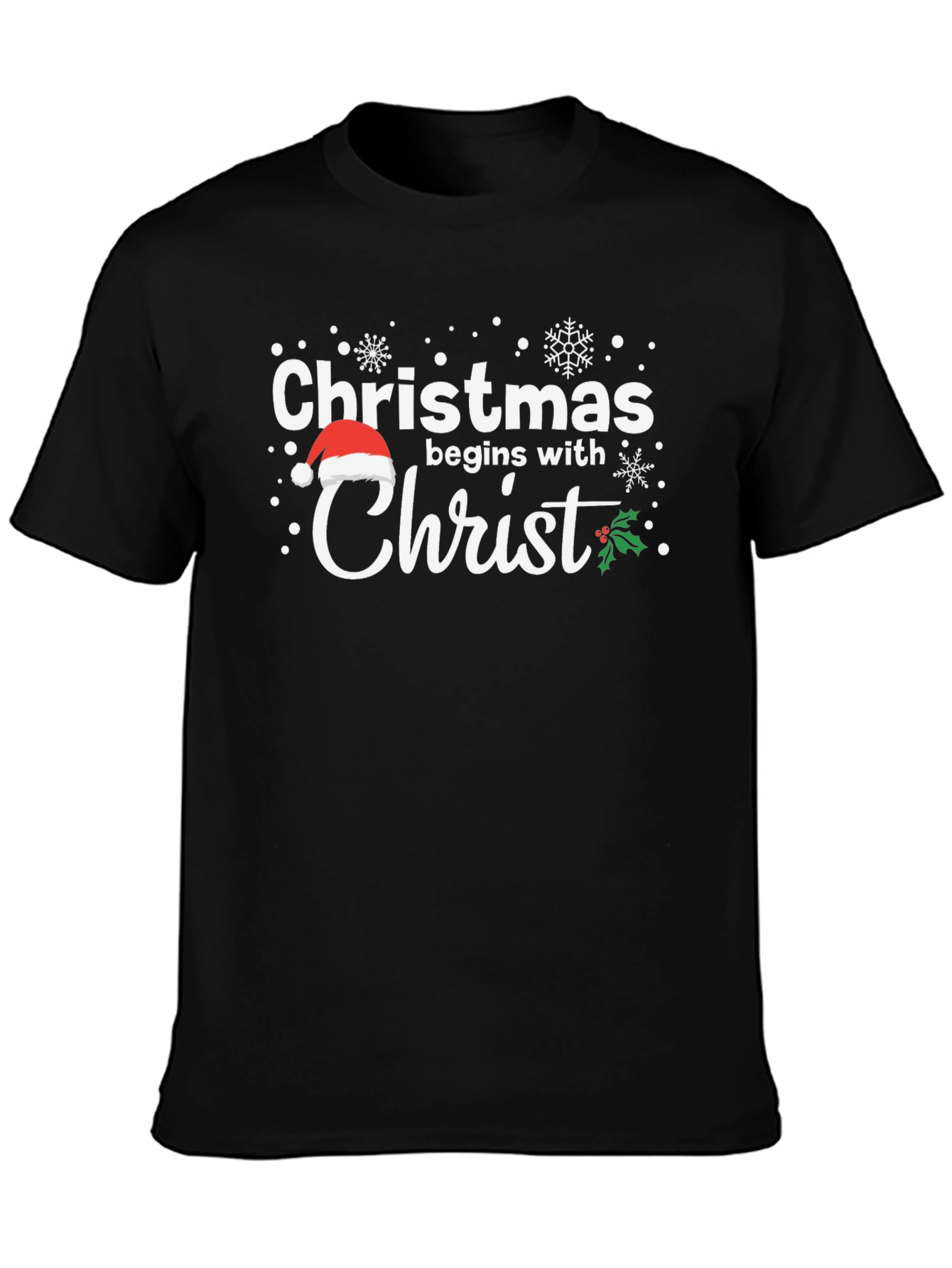 Christmas Begins With Christ Holiday T-Shirt