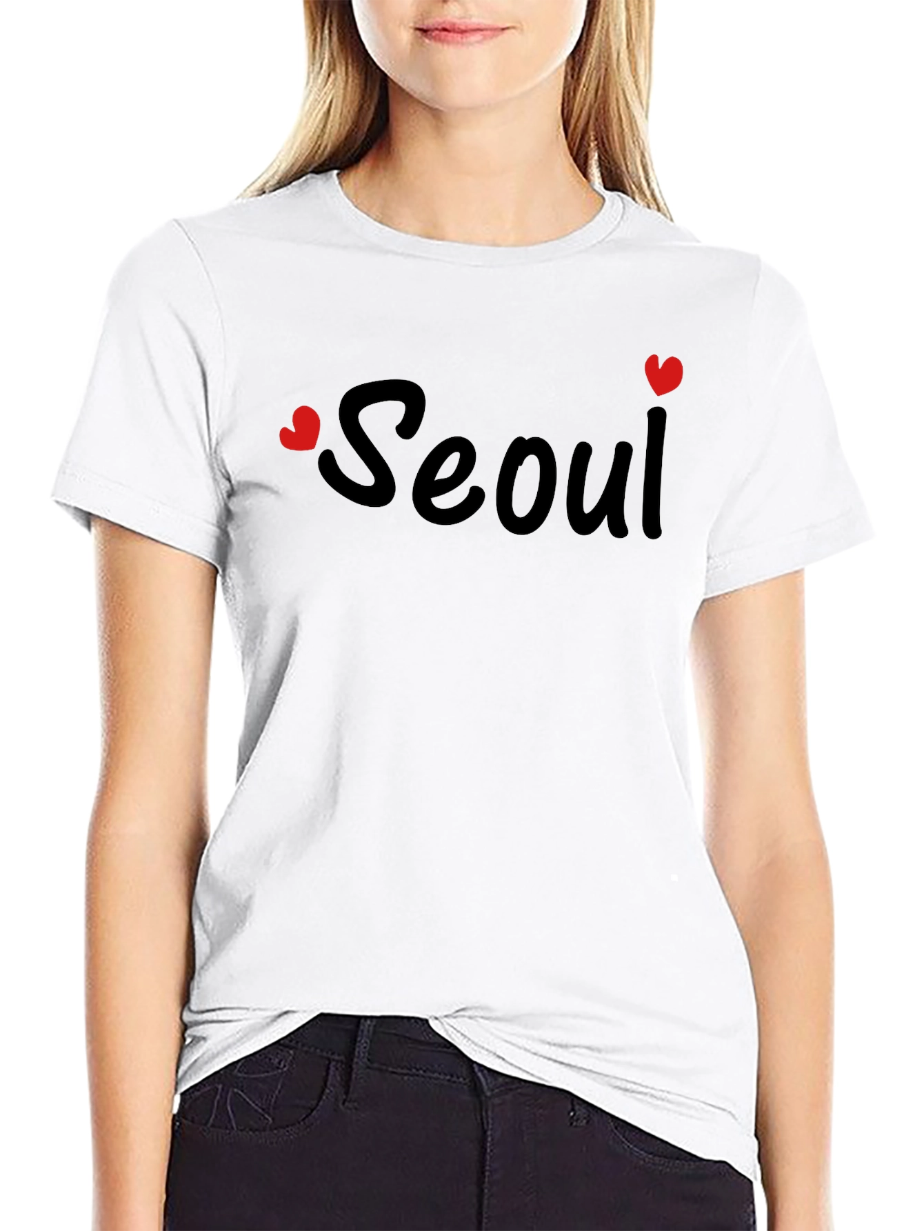 Seoul Heart Print T-Shirt - Stylish City Pride