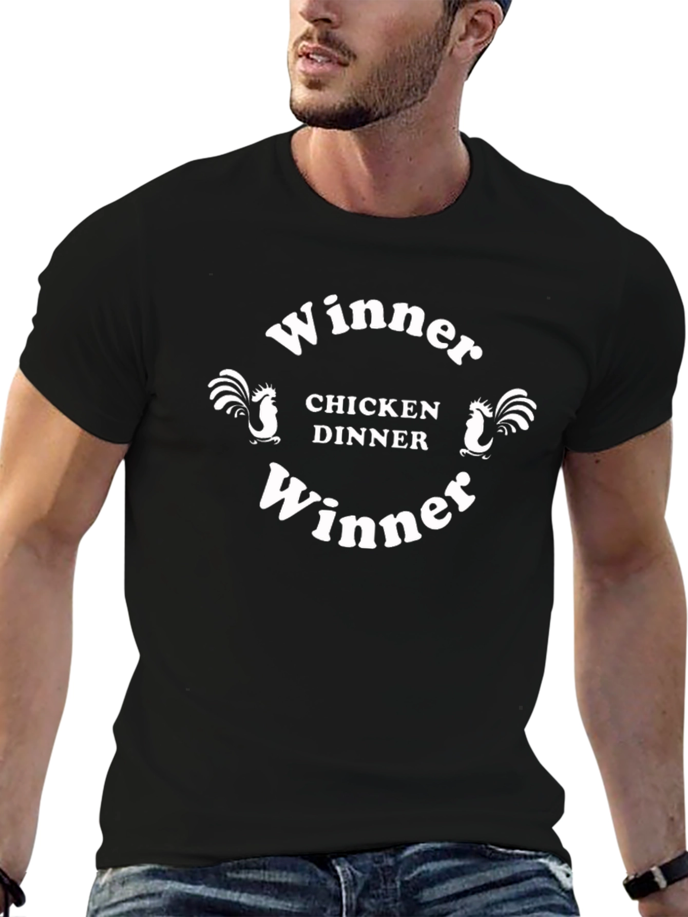 Winner Winner Chicken Dinner Black Graphic Tee