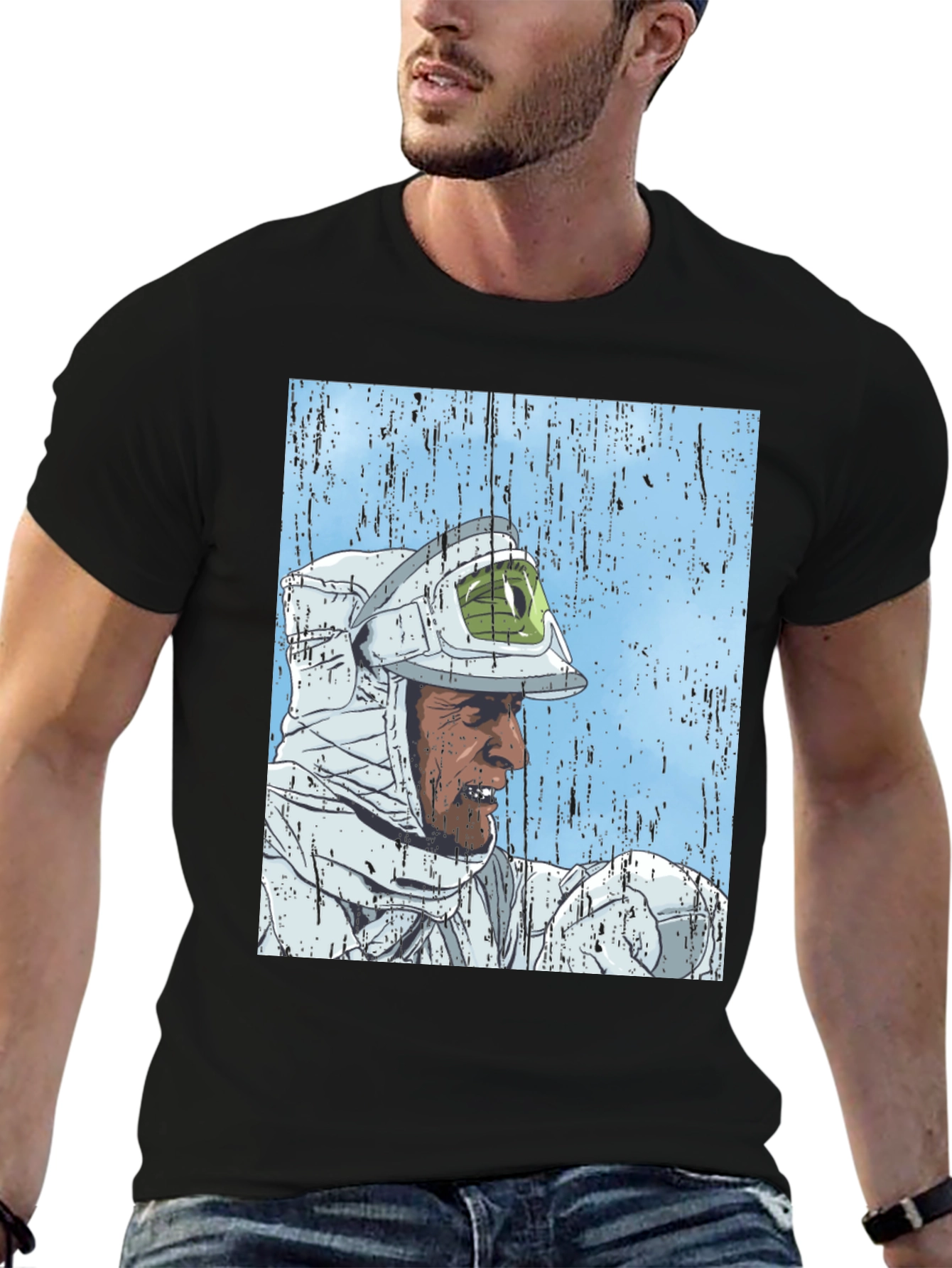 Retro Sci-Fi Astronaut Graphic T-Shirt