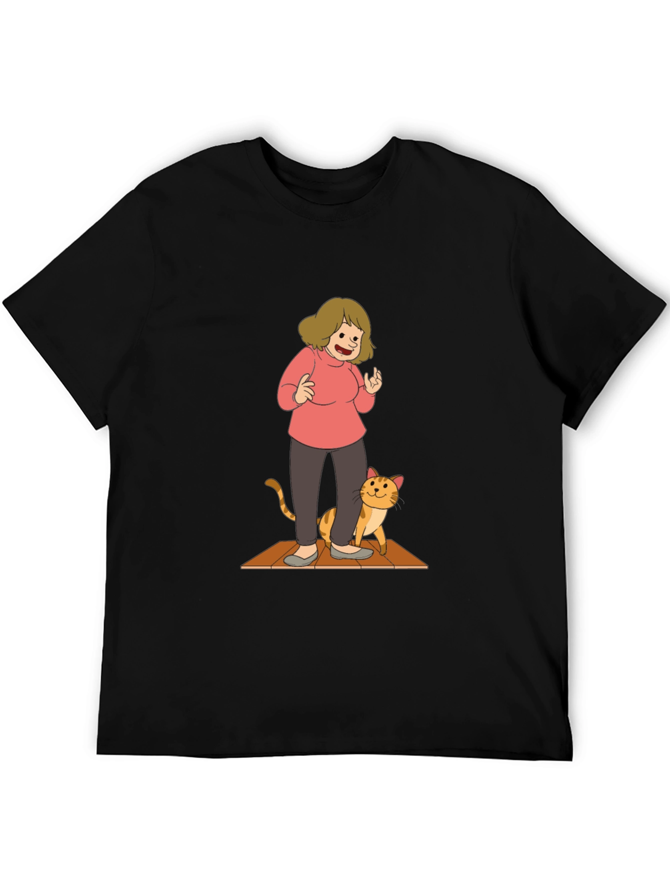 Cartoon Graphic Black T-Shirt
