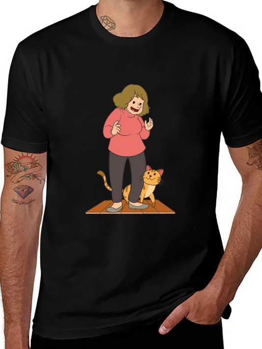 Cartoon Graphic Black T-Shirt
