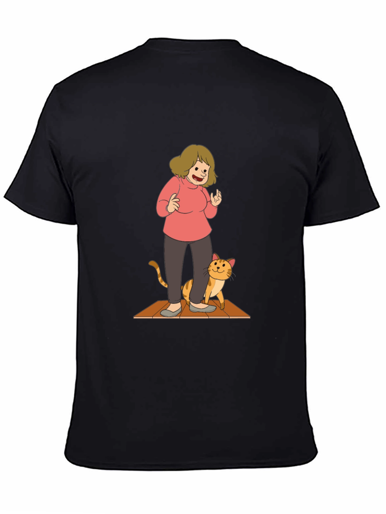 Cartoon Graphic Black T-Shirt