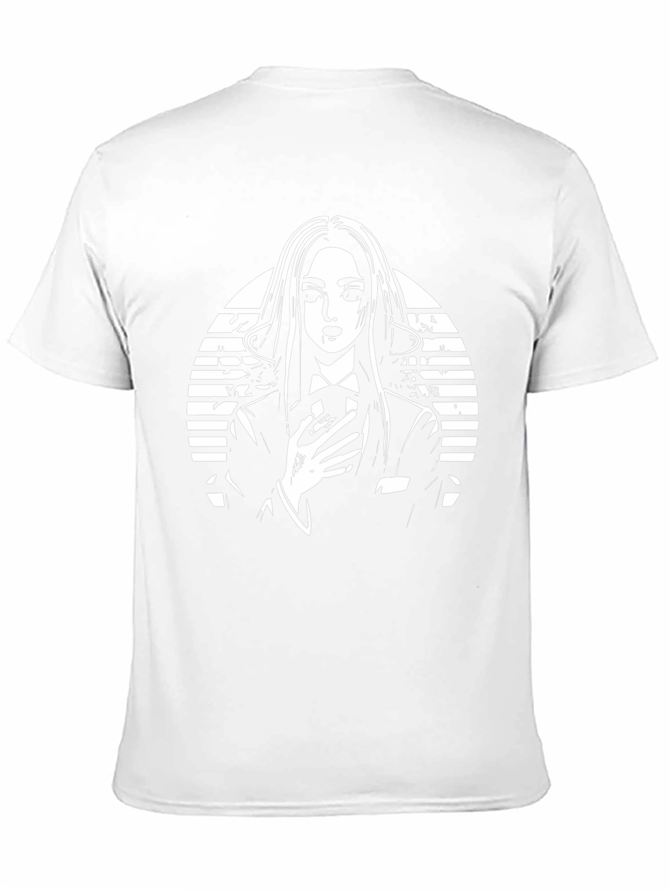 Anime Style Graphic Print Black T-Shirt