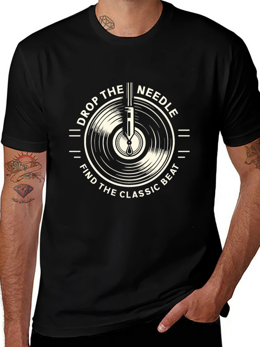 Drop the Needle Classic Beat Black T-Shirt