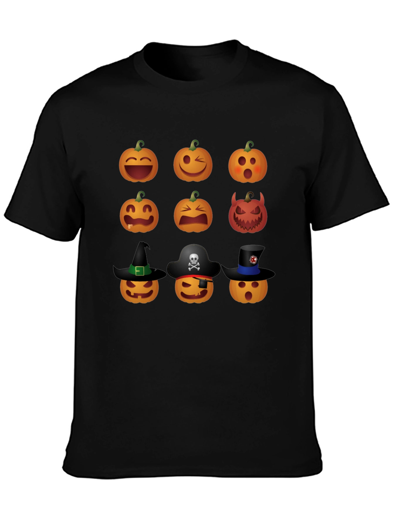Halloween Pumpkin Emoji Graphic Tee