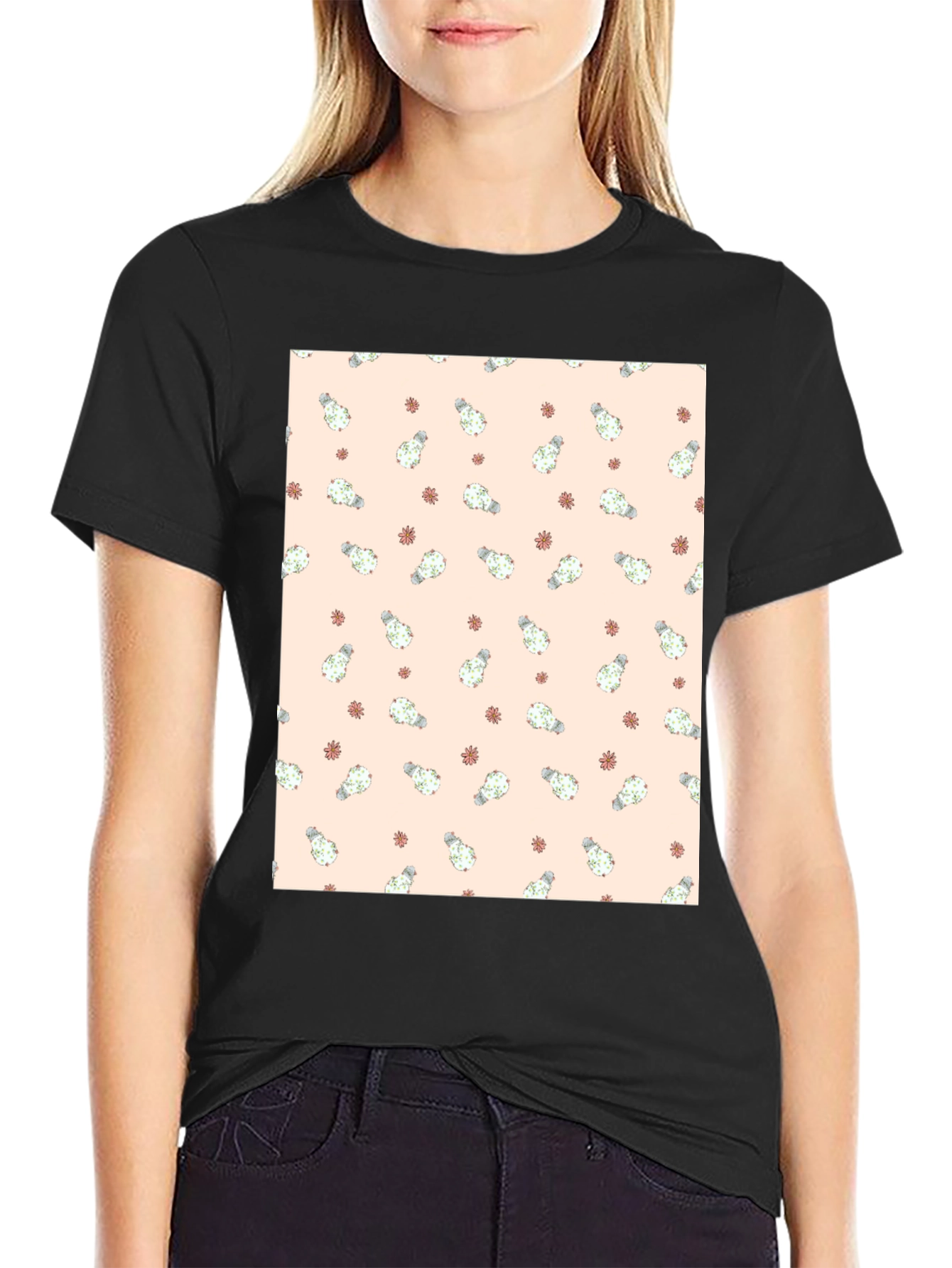 Cactus Pattern Tee - Stylish & Unique