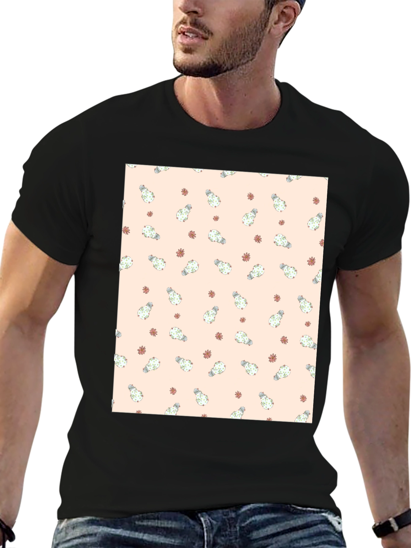 Cactus Pattern Tee - Stylish & Unique