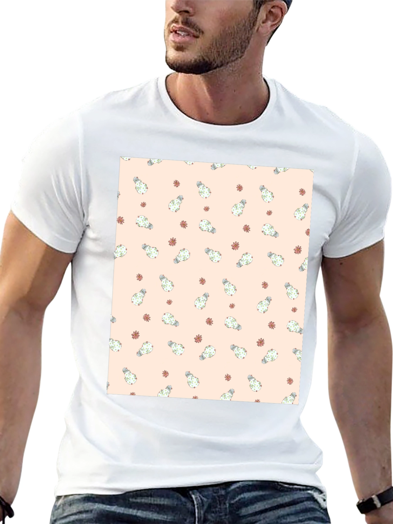 Cactus Pattern Tee - Stylish & Unique