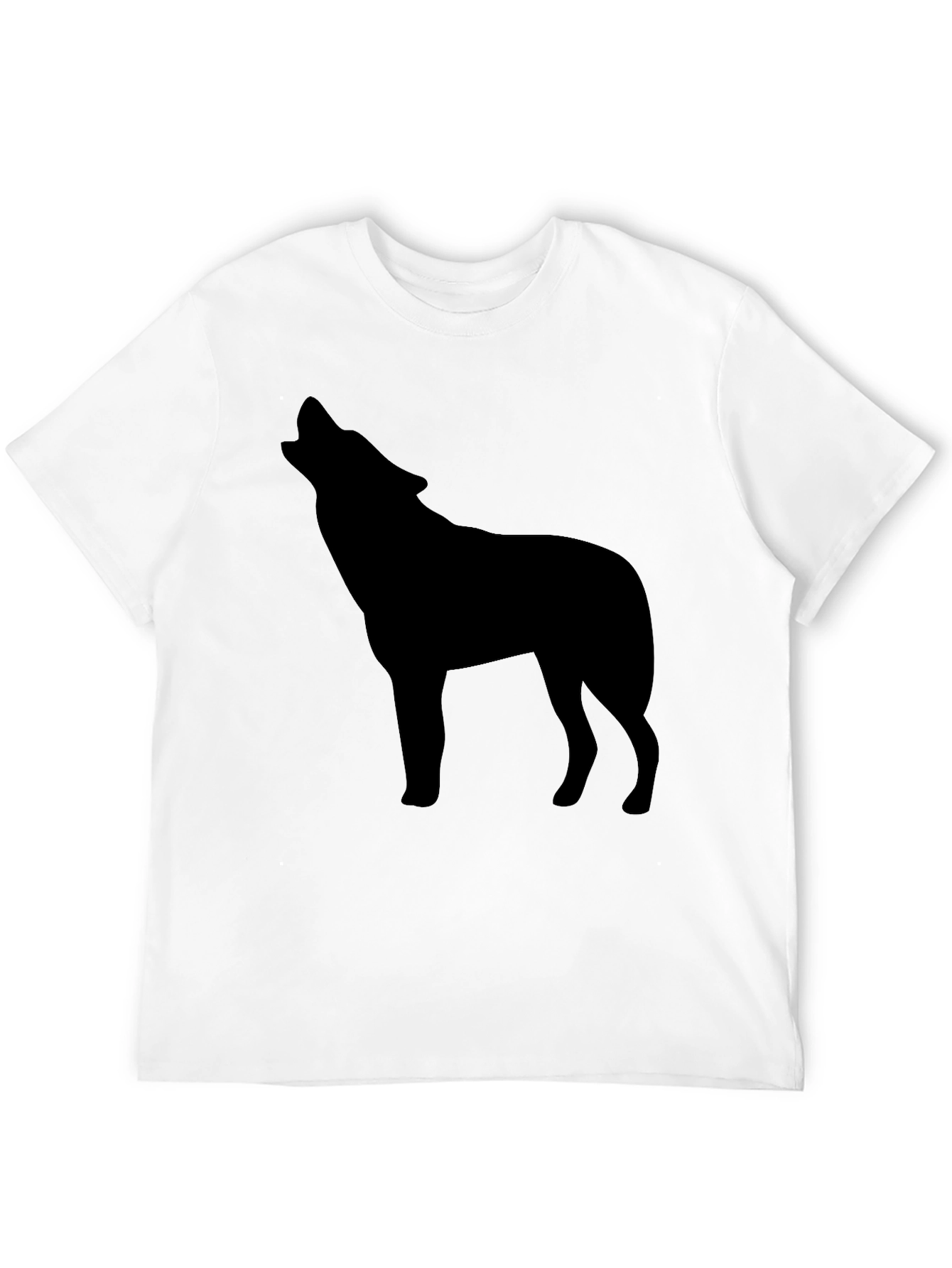 Mens Black Wolf Graphic Tee