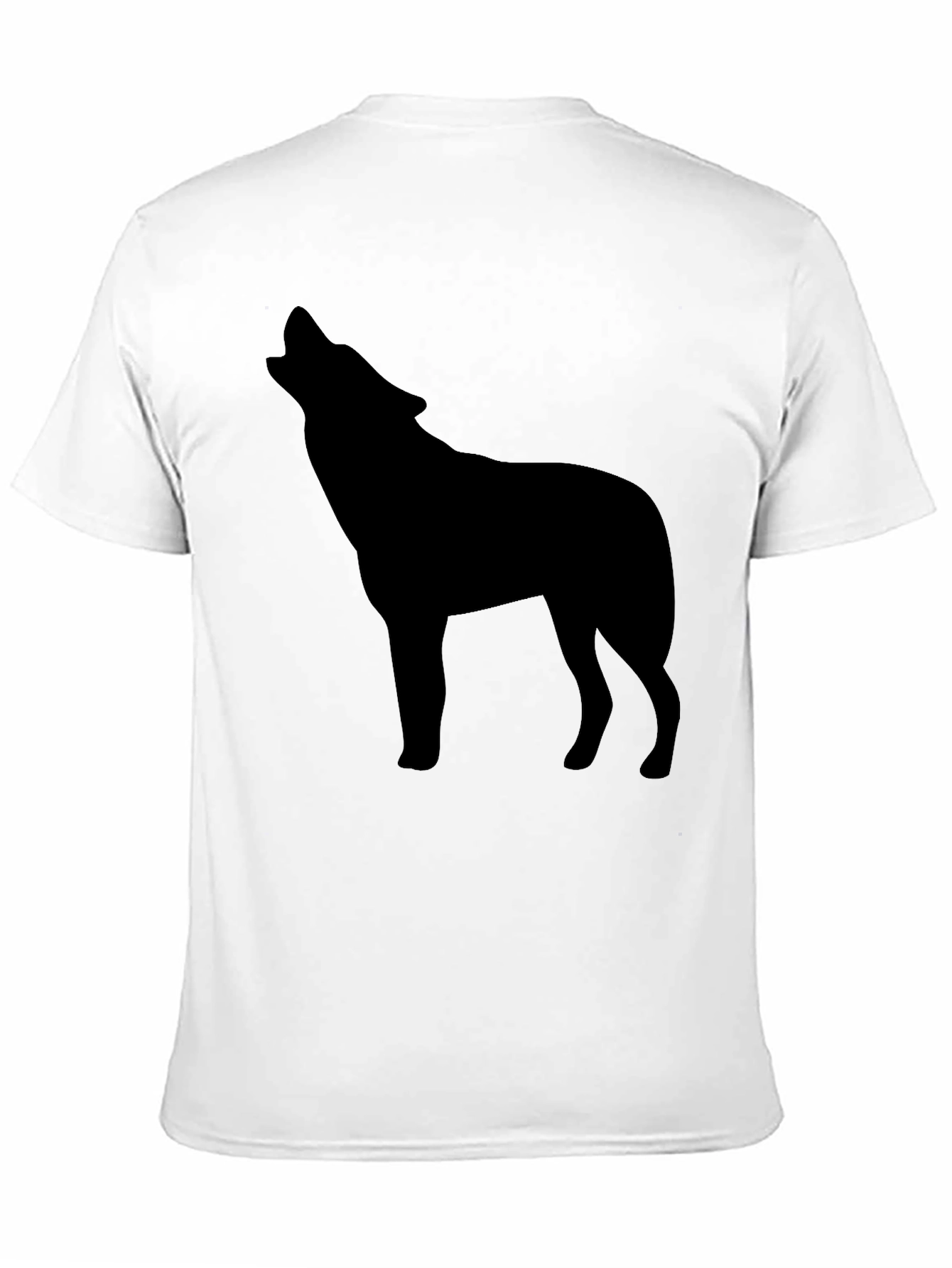 Mens Black Wolf Graphic Tee