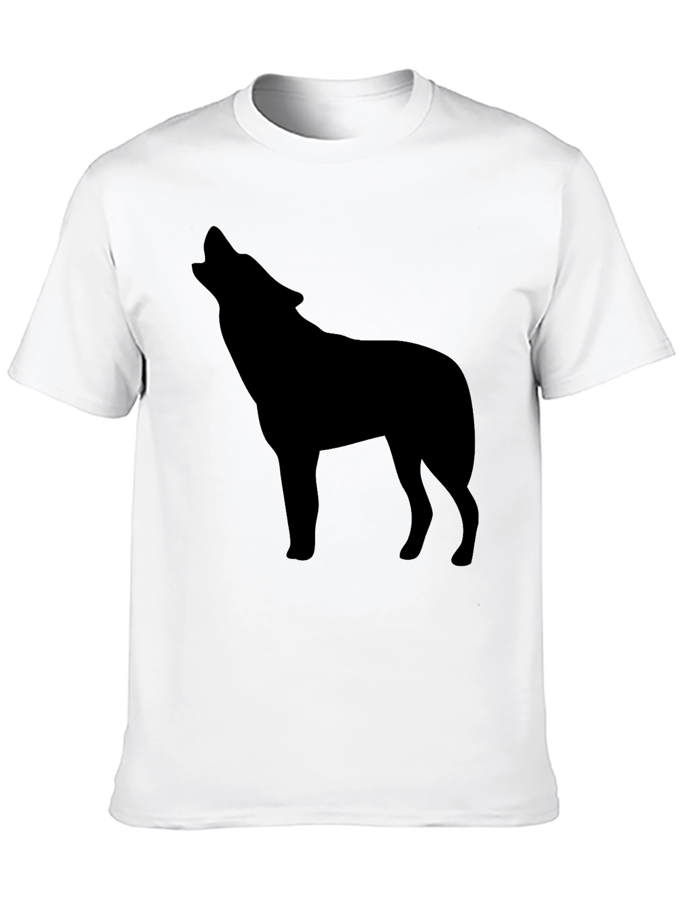 Mens Black Wolf Graphic Tee