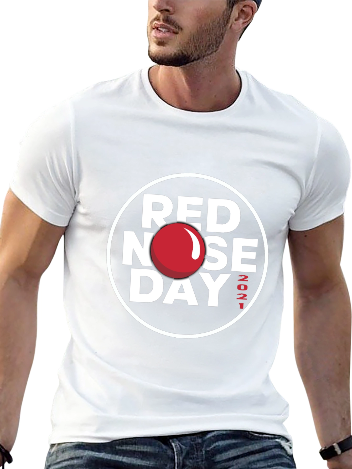 Red Nose Day 2021 T-Shirt - Classic Black Tee