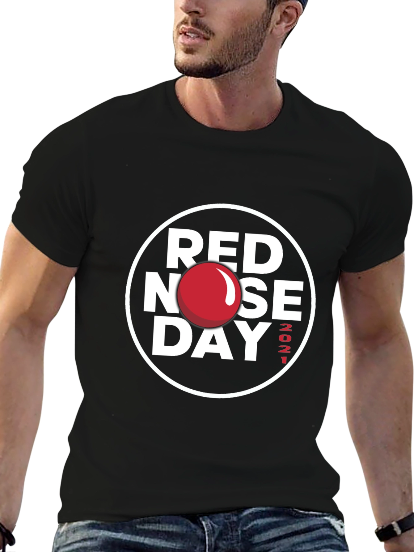 Red Nose Day 2021 T-Shirt - Classic Black Tee