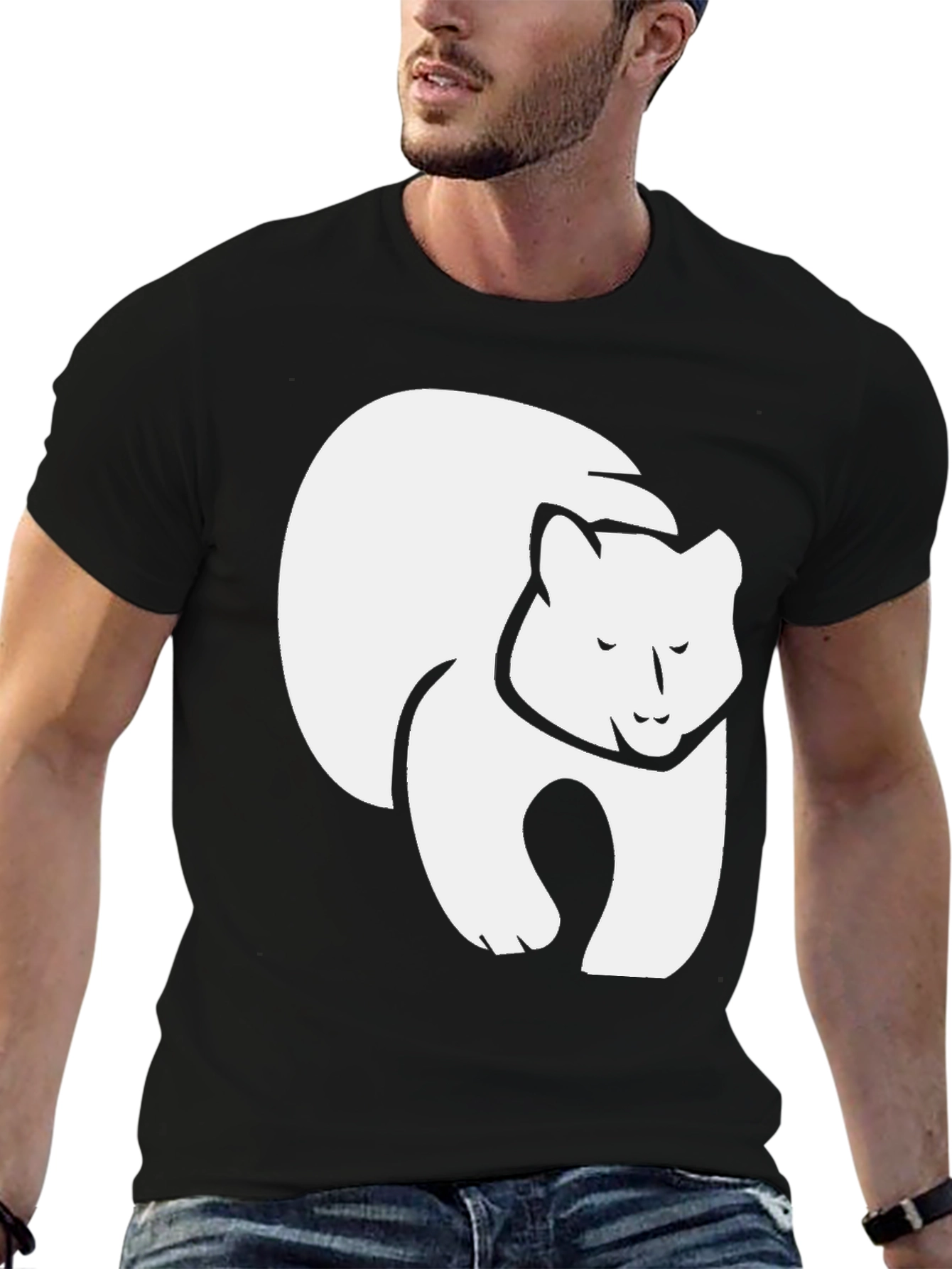 Black Bear Graphic Tee - Soft Cotton Blend