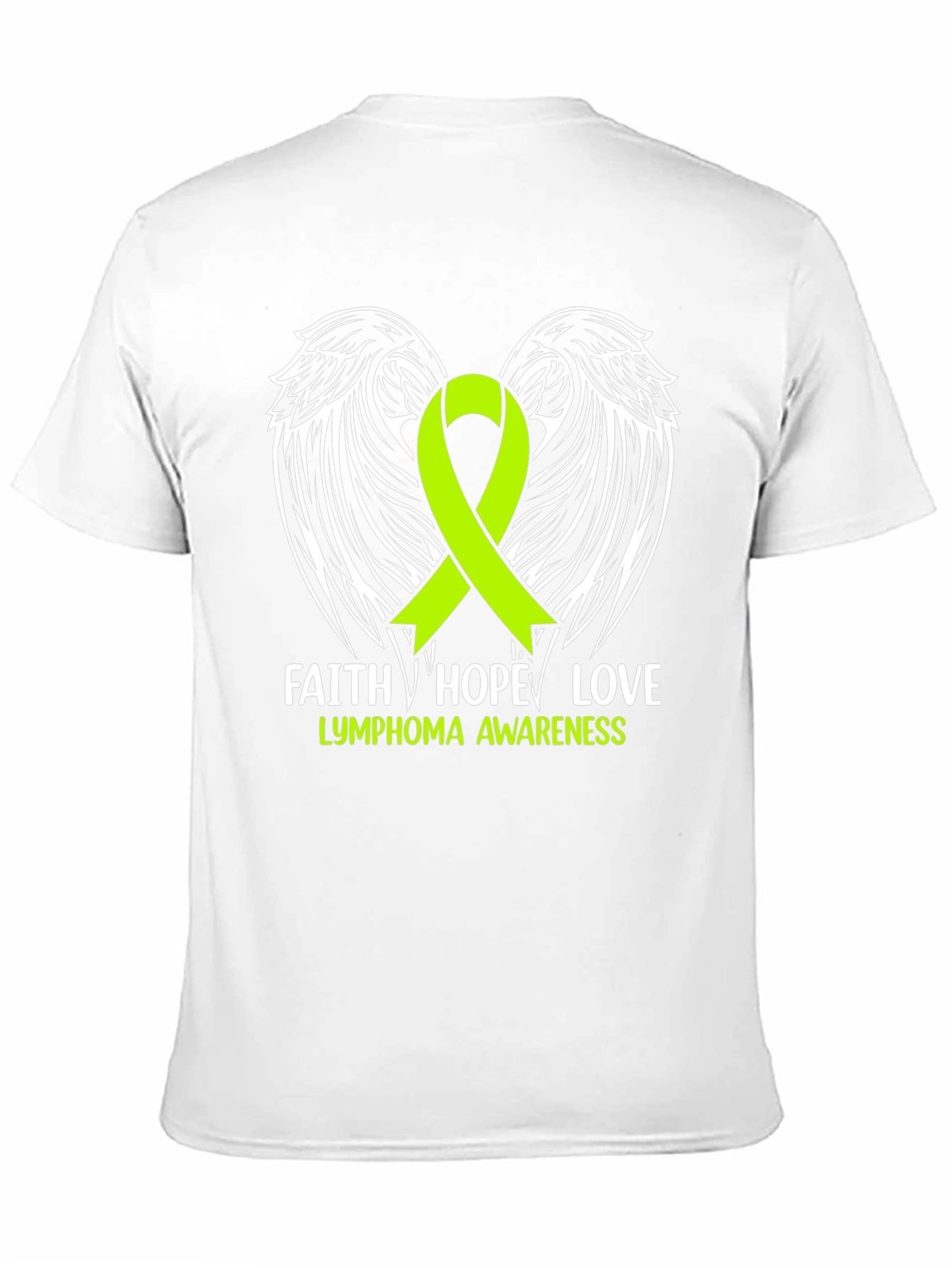 Lymphoma Awareness T-Shirt Faith Hope Love Black