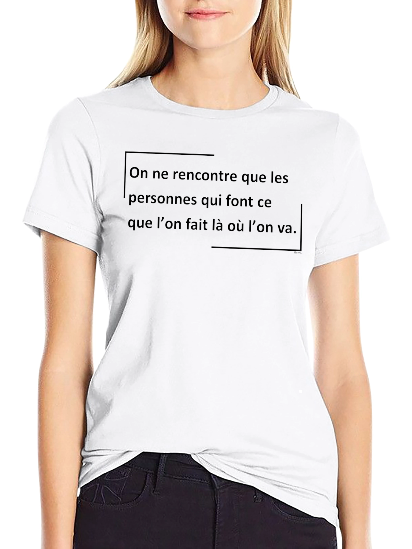 French Quote Graphic Tee - Black Cotton T-Shirt