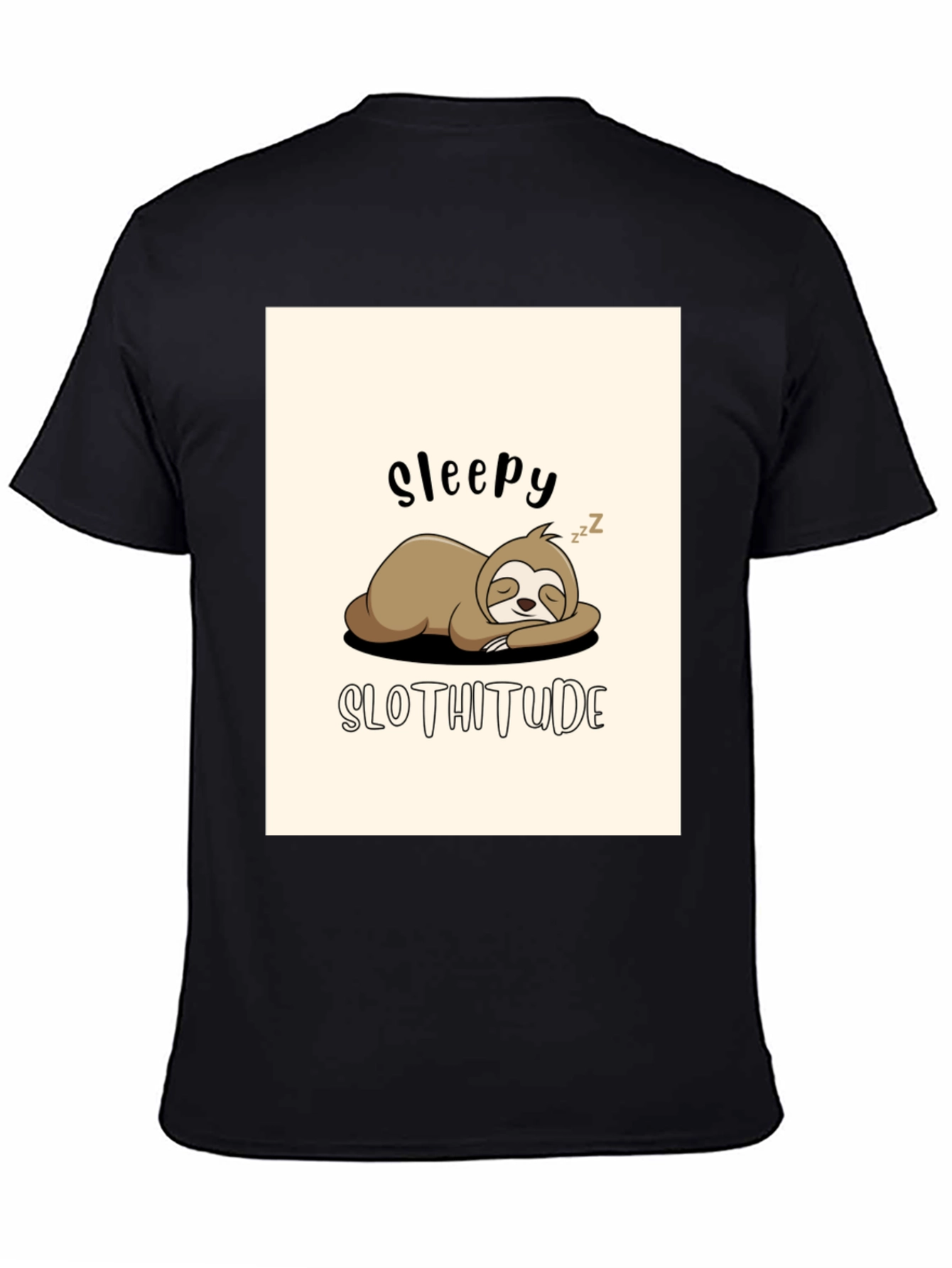 Sleepy Slothitude T-Shirt - Relaxed Fit Cute Sloth Design