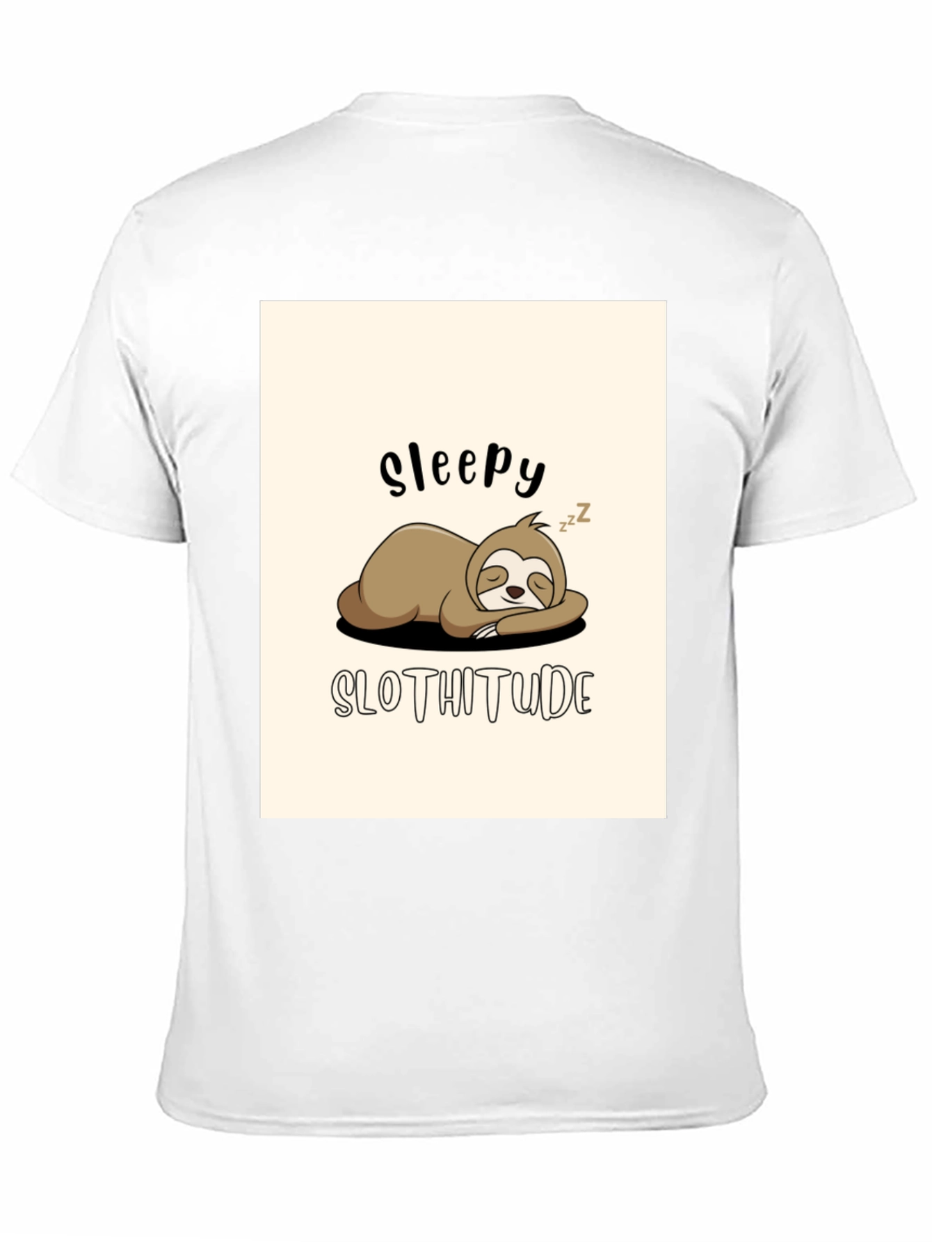 Sleepy Slothitude T-Shirt - Relaxed Fit Cute Sloth Design