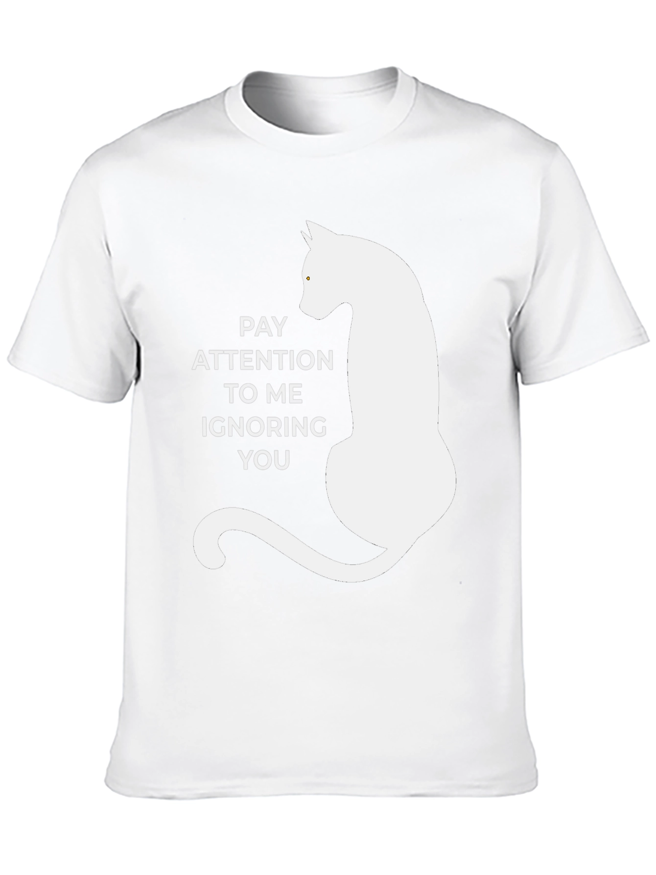Pay Attention Cat T-Shirt - Humorous Tee