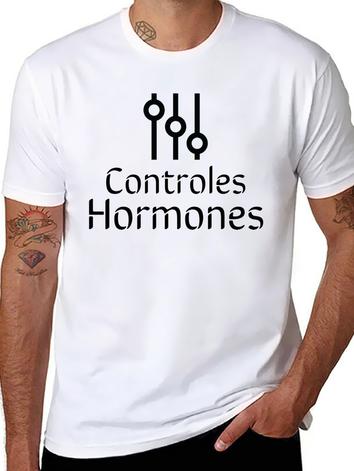 Control Hormones Black T-Shirt