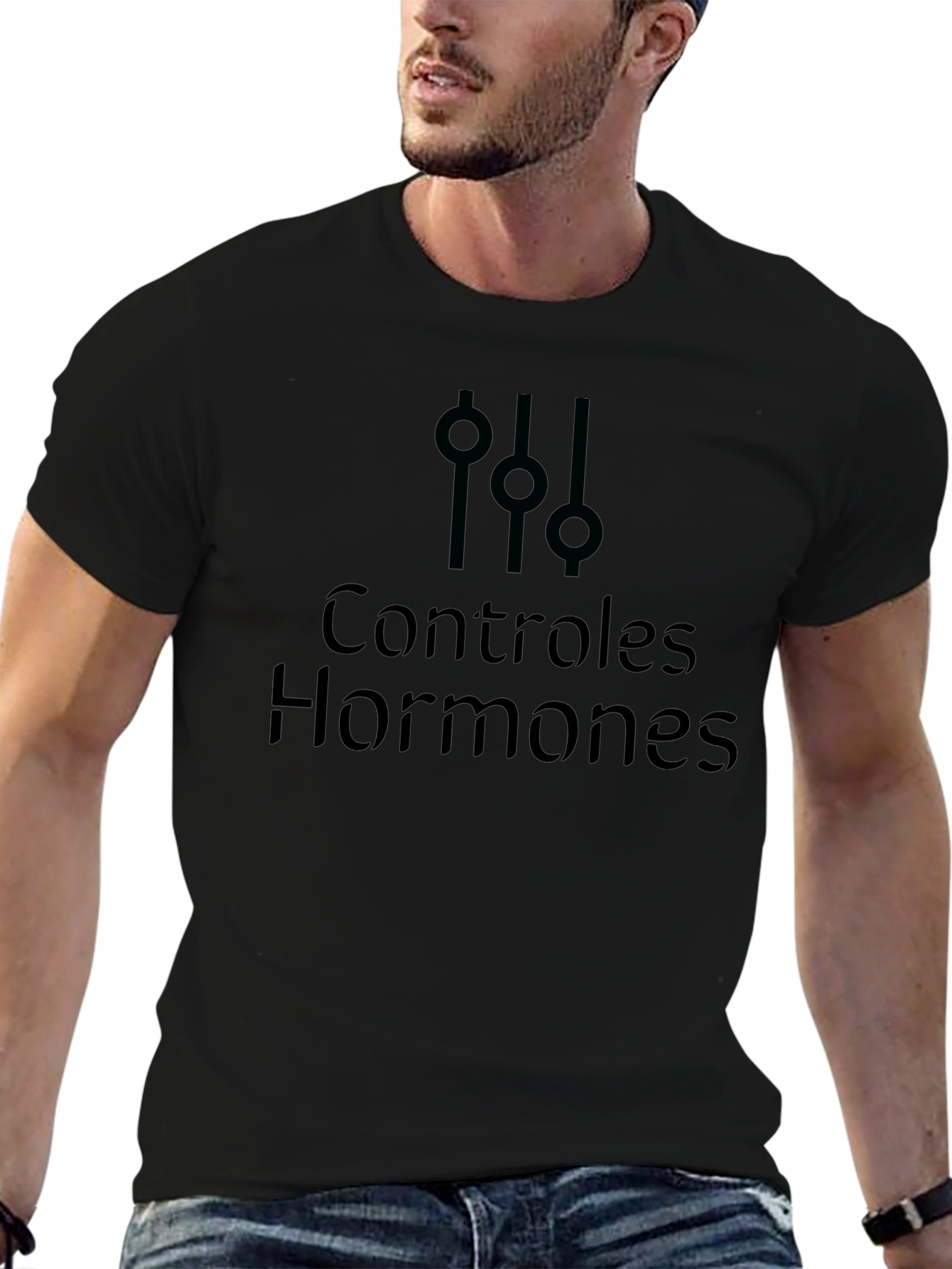Control Hormones Black T-Shirt