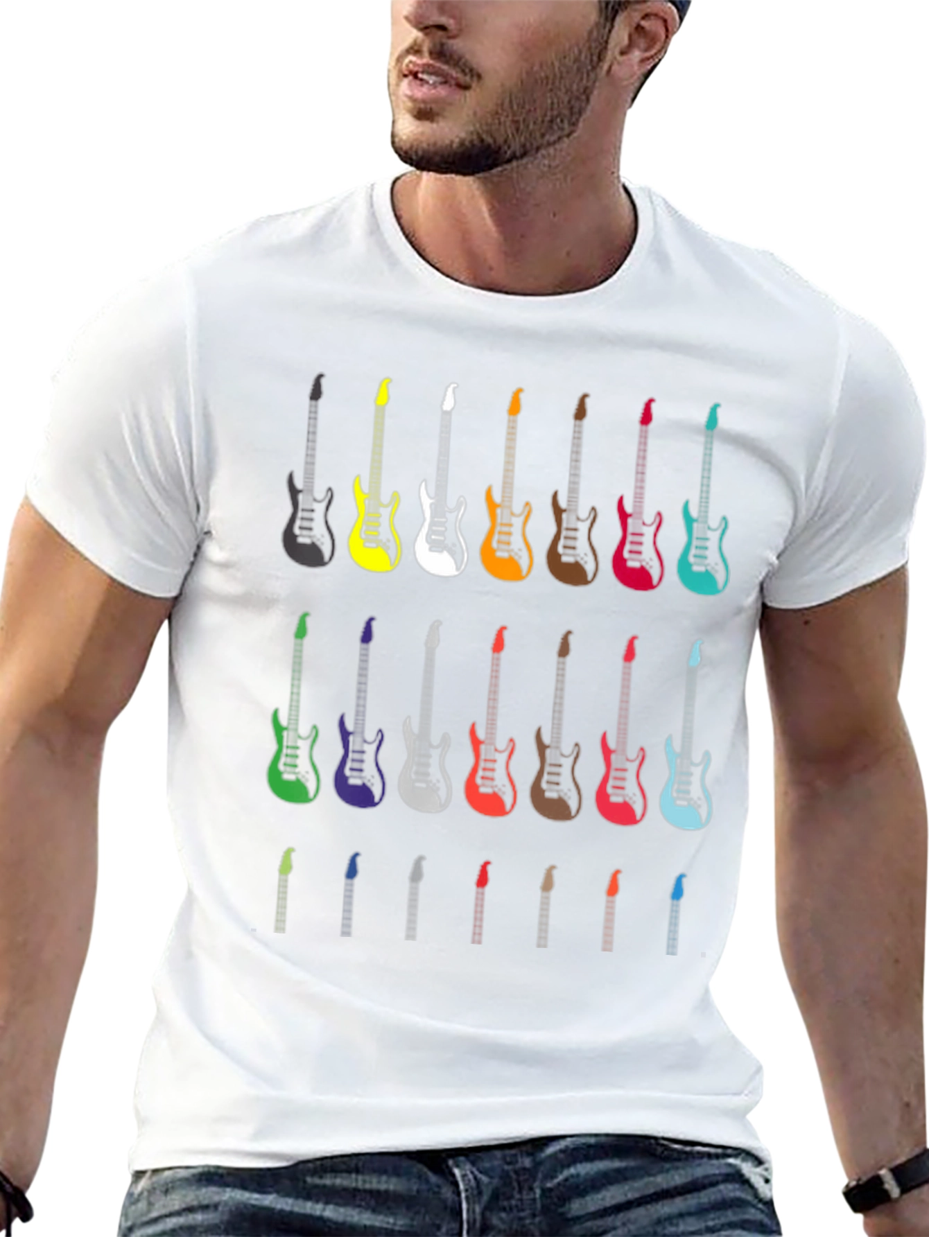 Guitar Graphic Tee - Rock Music Shirt