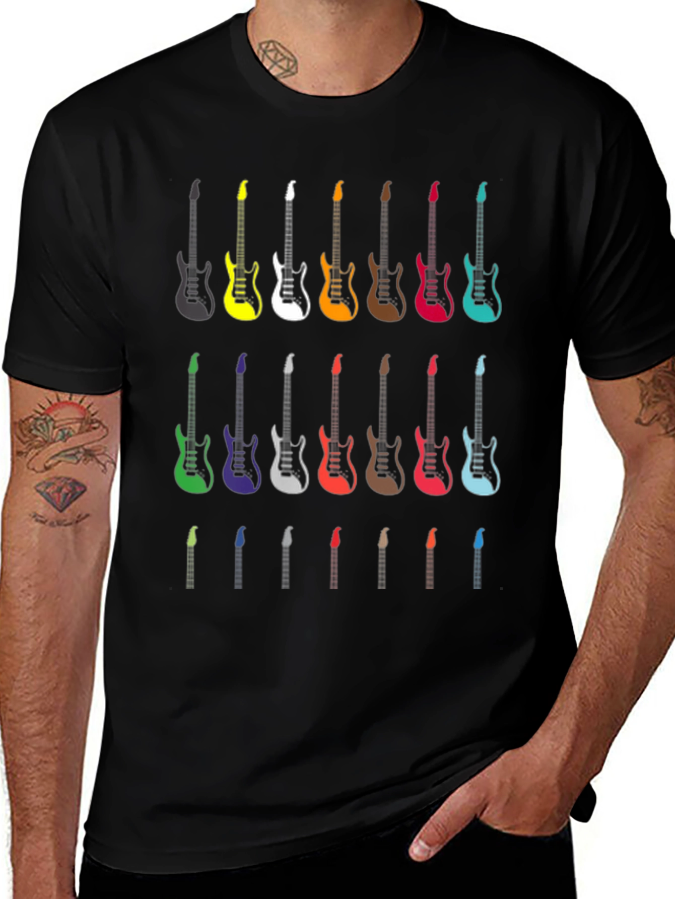Guitar Graphic Tee - Rock Music Shirt