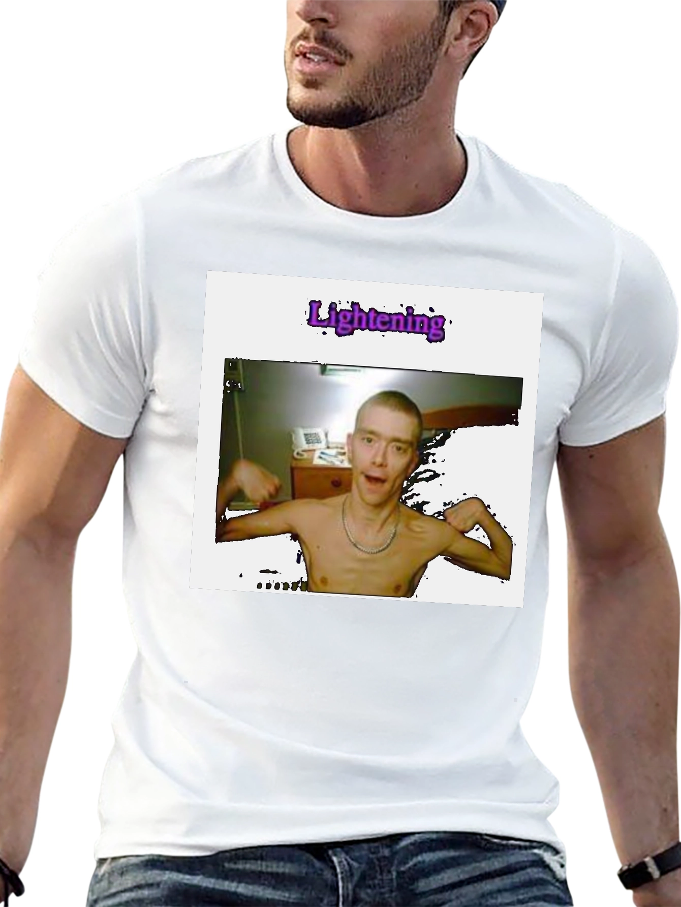 Unique Graphic T-Shirt - Lightening Print