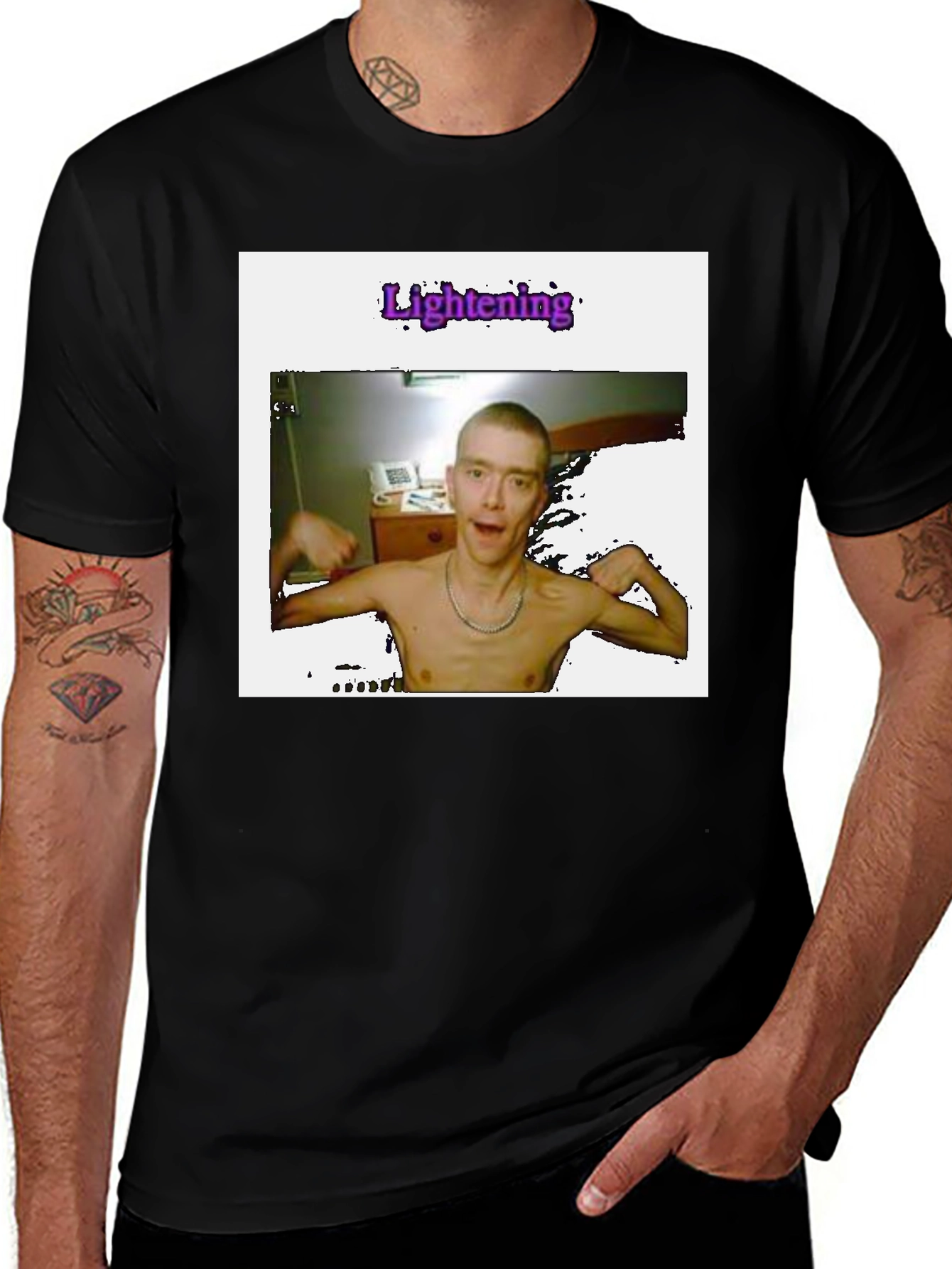 Unique Graphic T-Shirt - Lightening Print