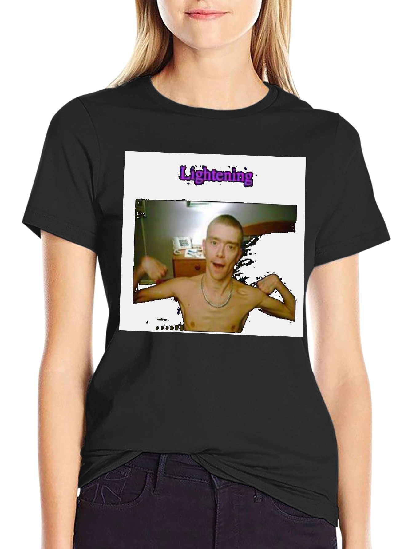 Unique Graphic T-Shirt - Lightening Print