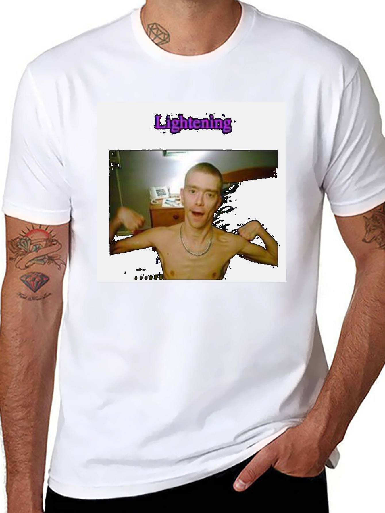 Unique Graphic T-Shirt - Lightening Print
