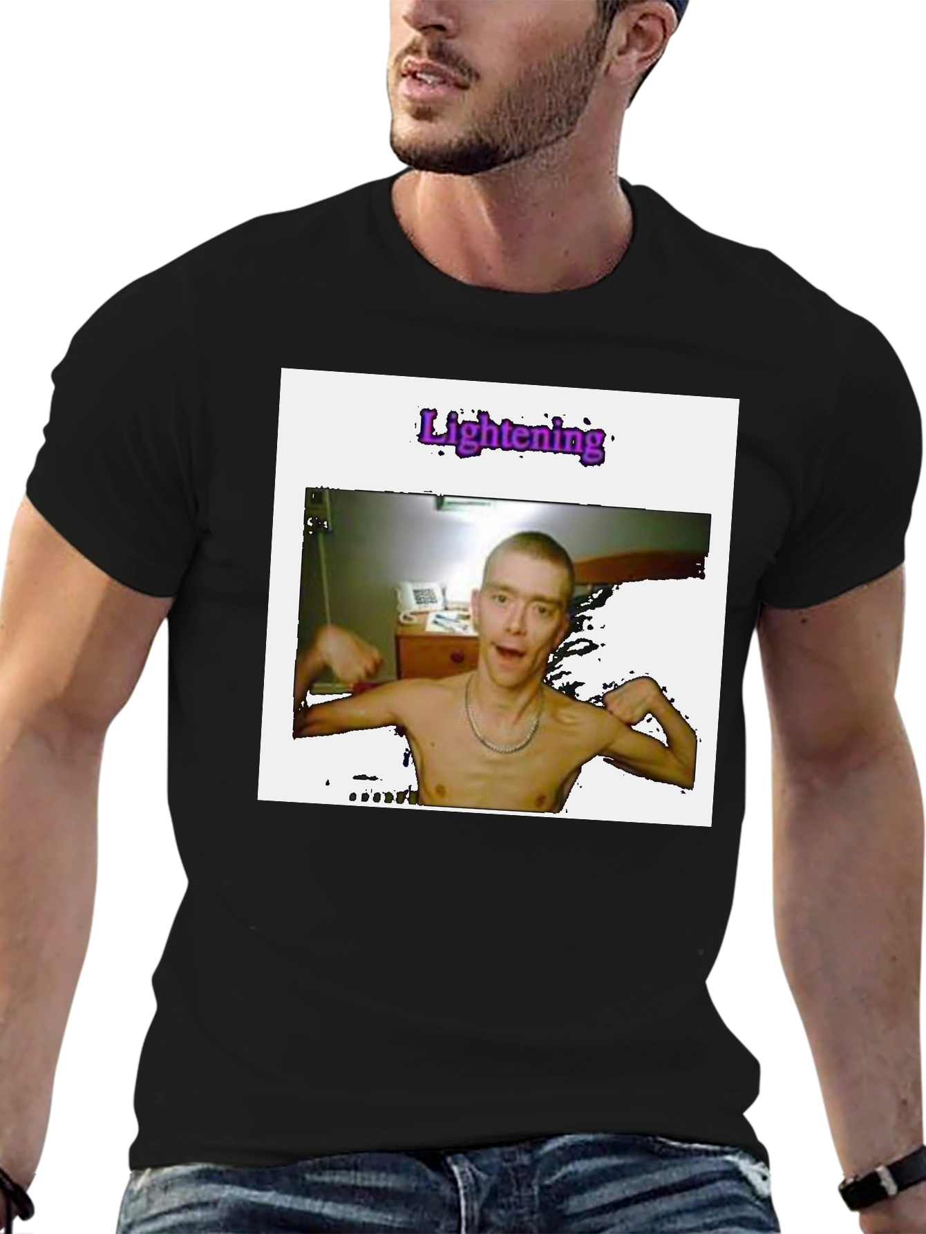 Unique Graphic T-Shirt - Lightening Print