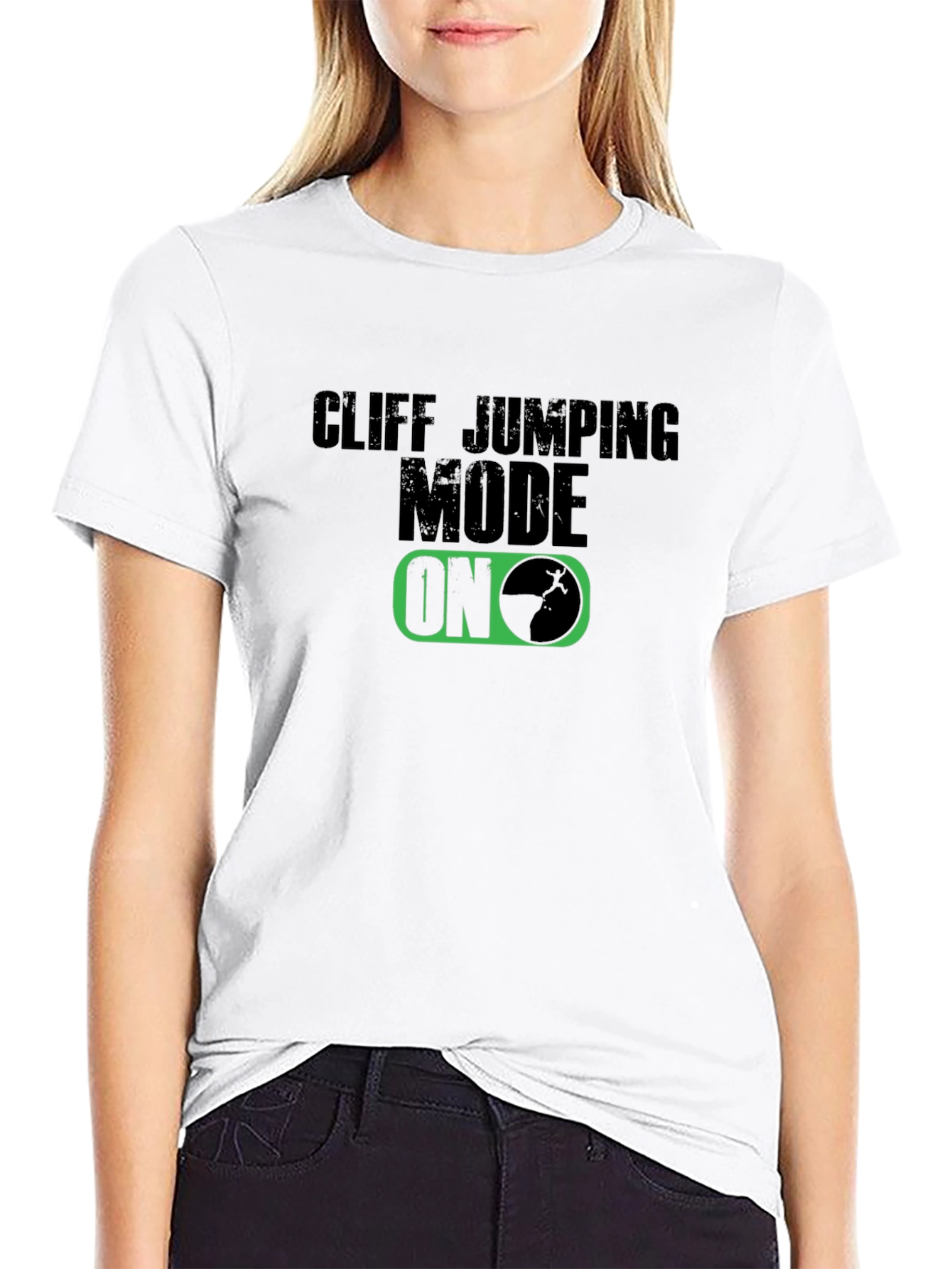 Cliff Jumping Mode On - Graphic T-Shirt