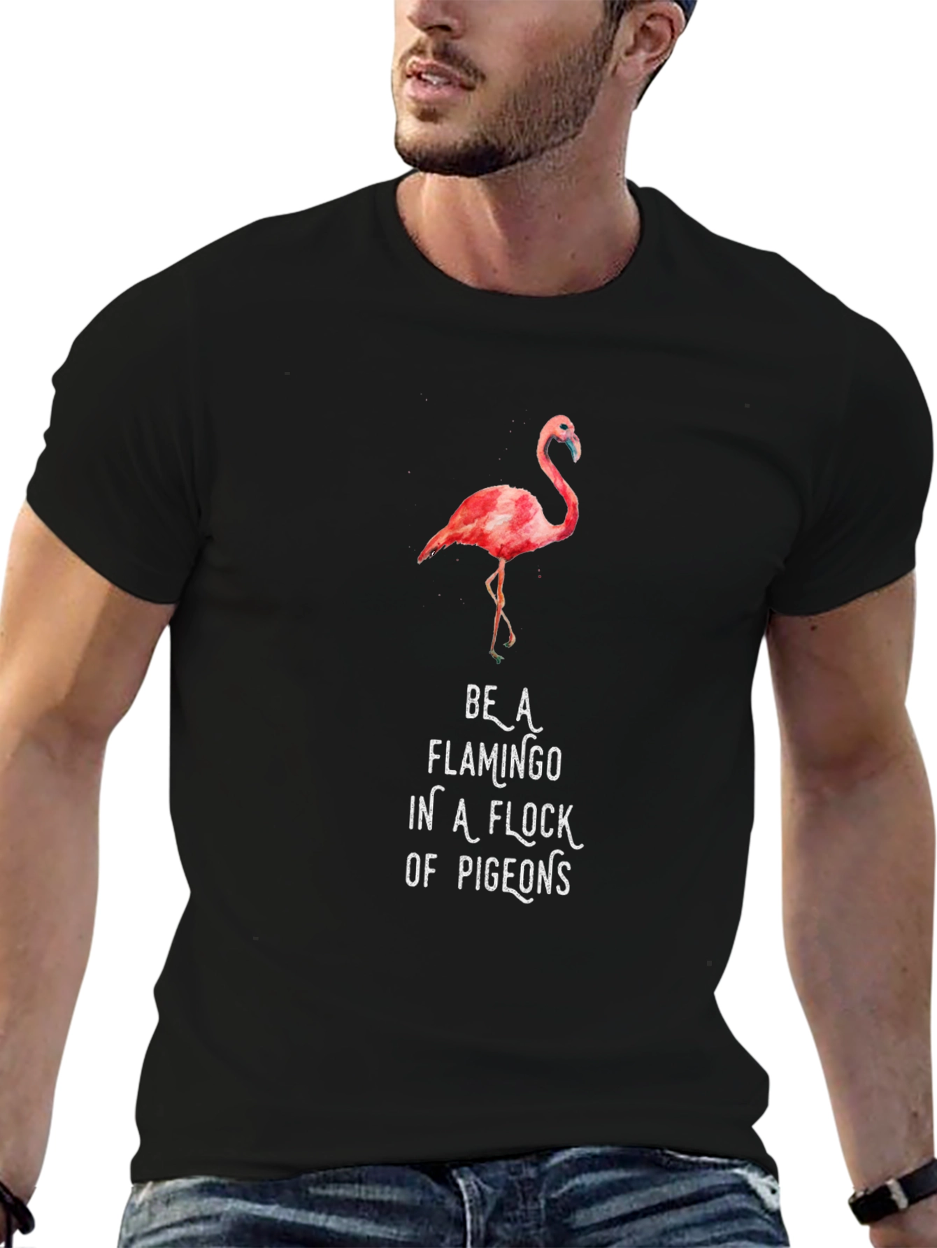 Be a Flamingo Graphic Tee - Unique Statement Shirt