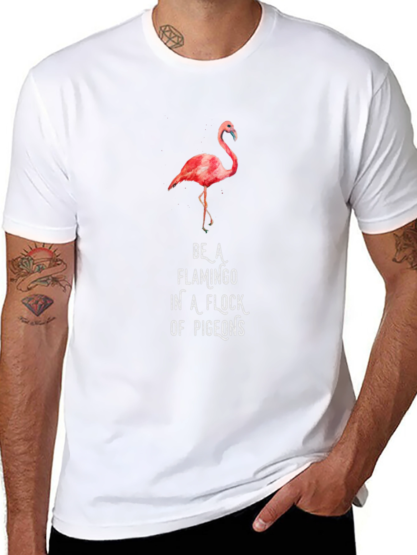 Be a Flamingo Graphic Tee - Unique Statement Shirt