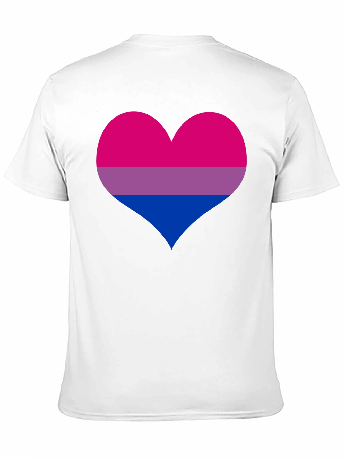 Bisexual Pride Heart Graphic Tee - Black