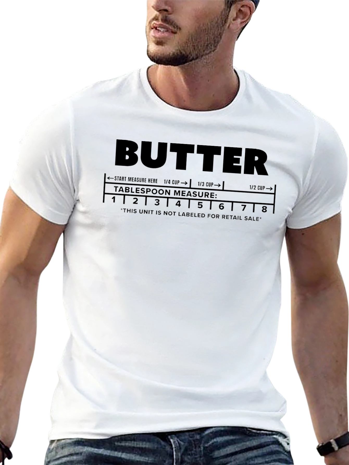 Butter Measurement T-Shirt: Tablespoon Conversion Chart Graphic Tee