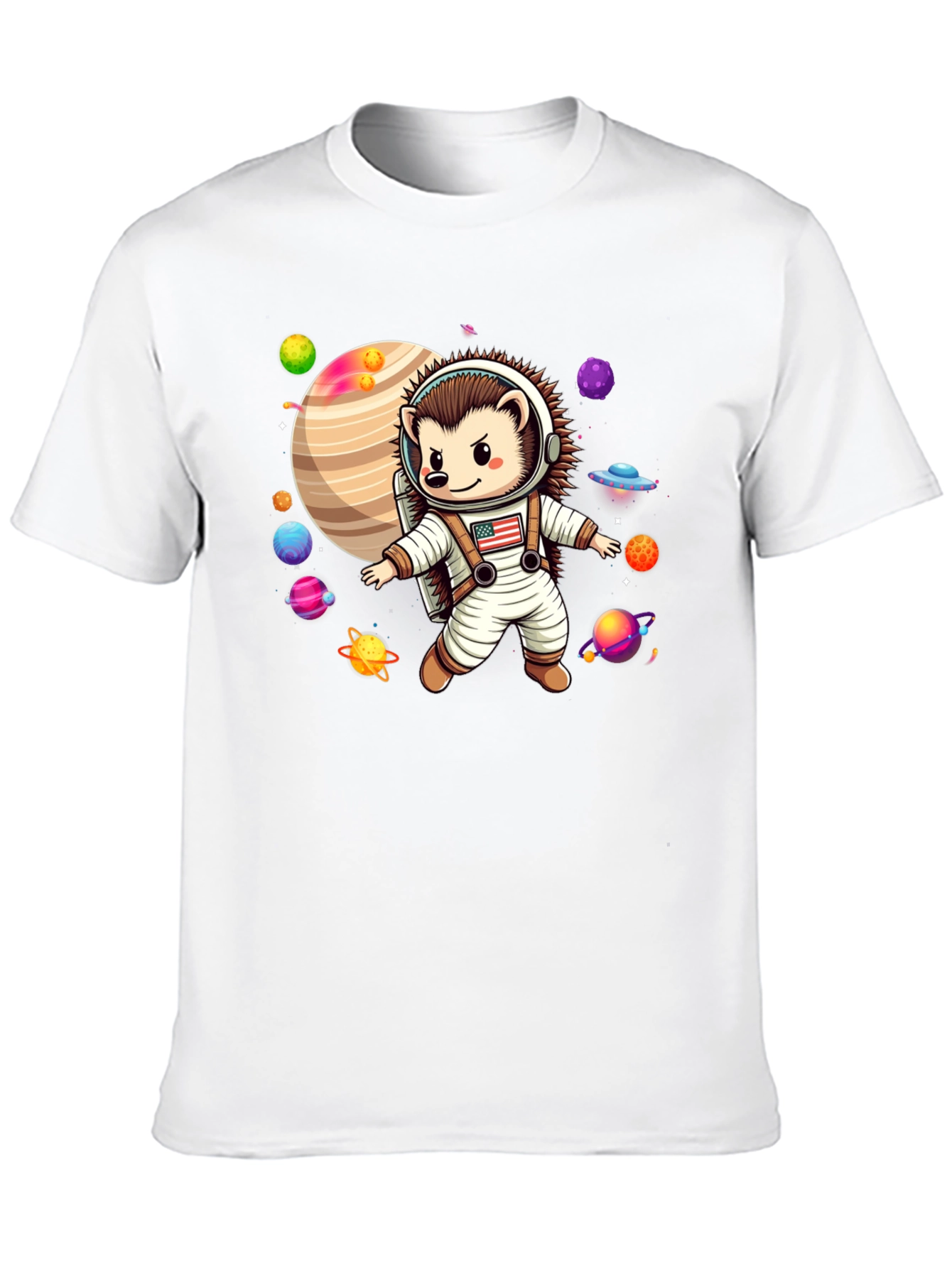 Astronaut Hedgehog Graphic T-Shirt