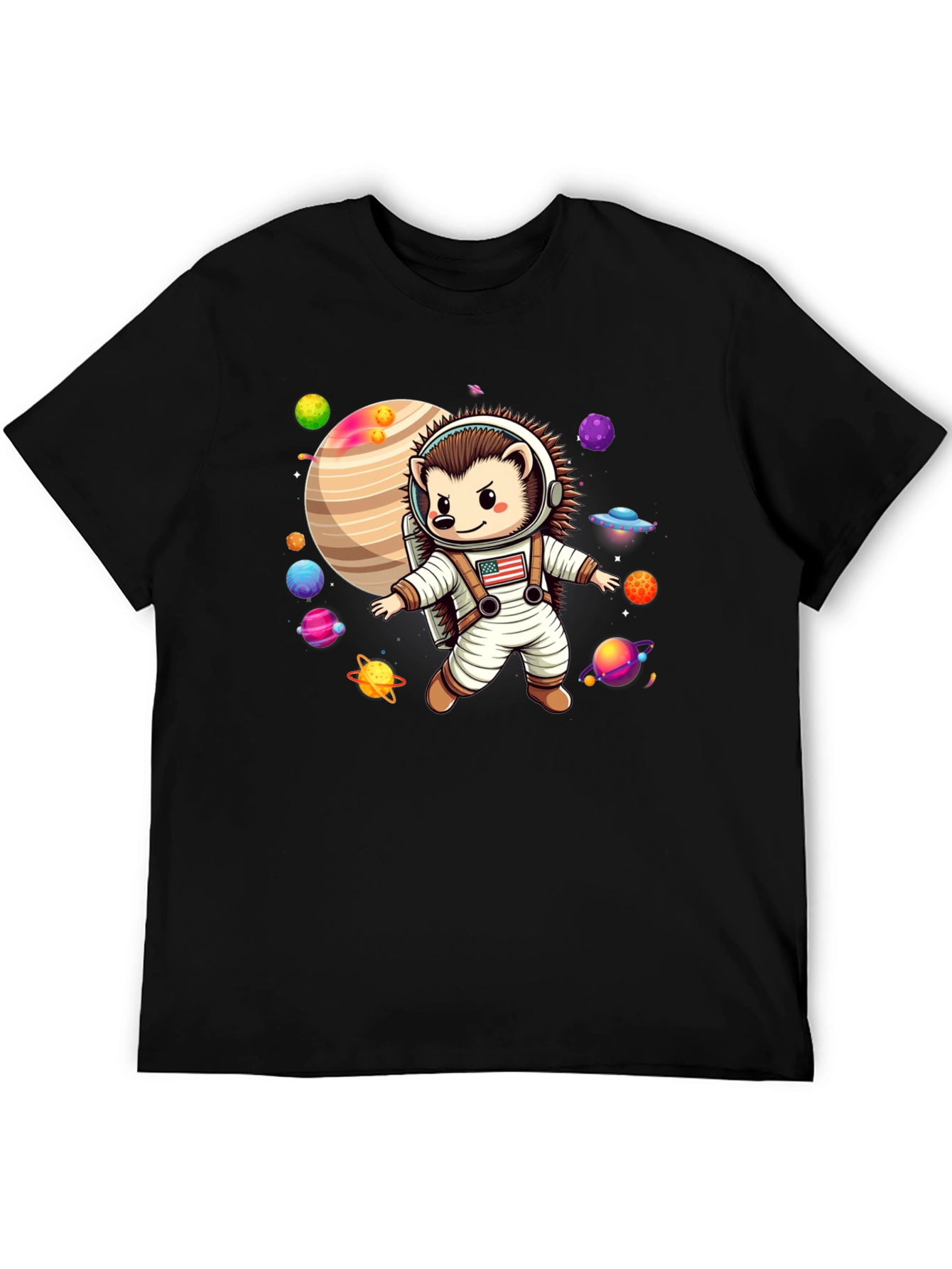 Astronaut Hedgehog Graphic T-Shirt