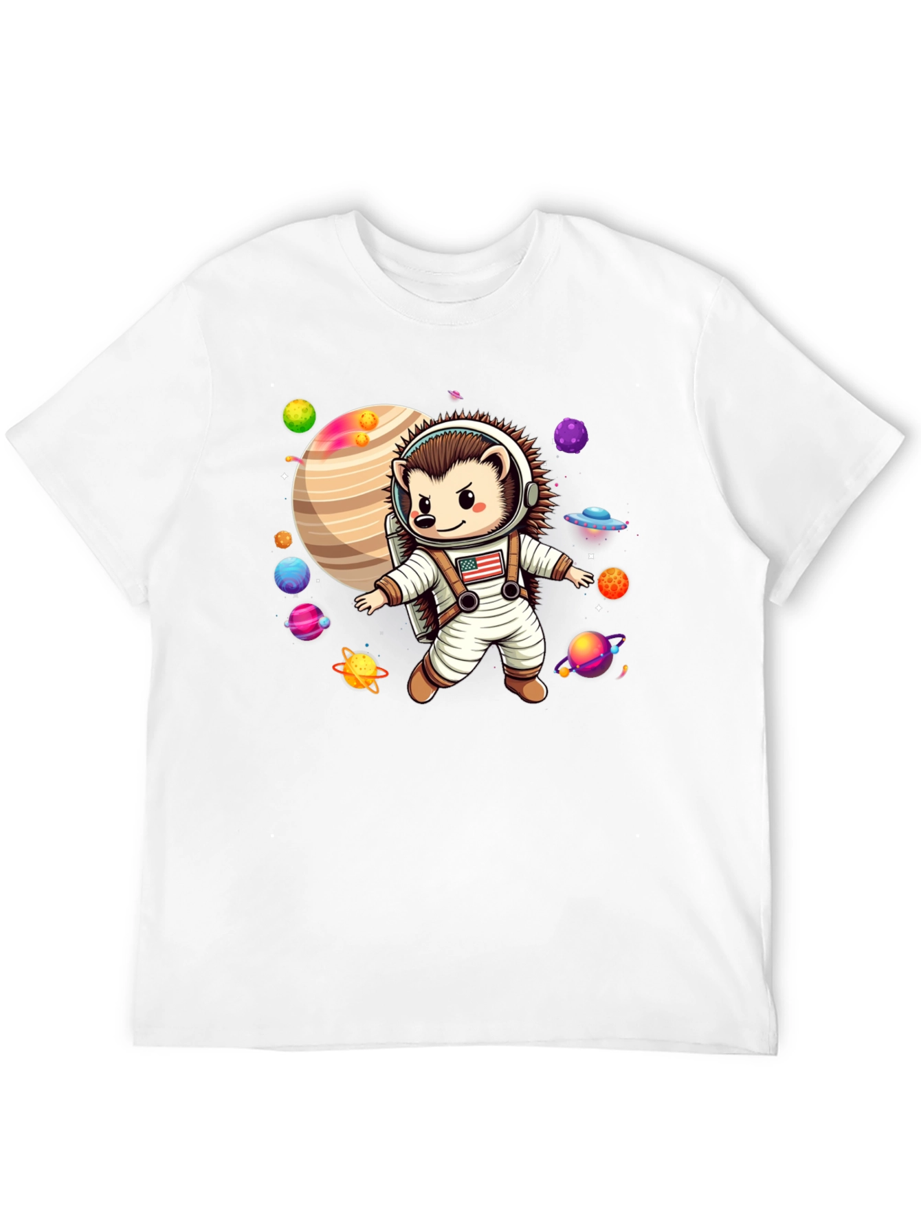 Astronaut Hedgehog Graphic T-Shirt