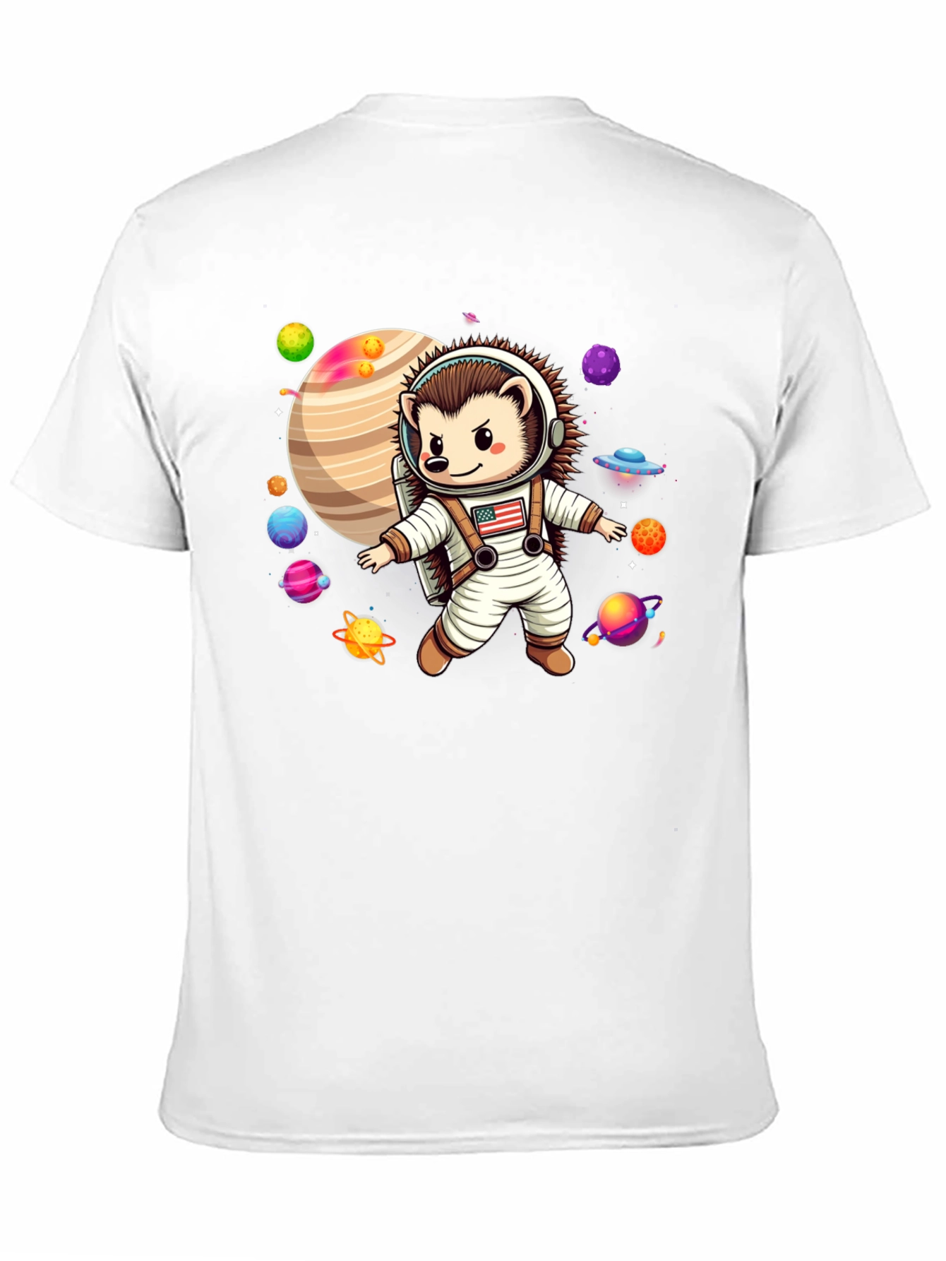 Astronaut Hedgehog Graphic T-Shirt