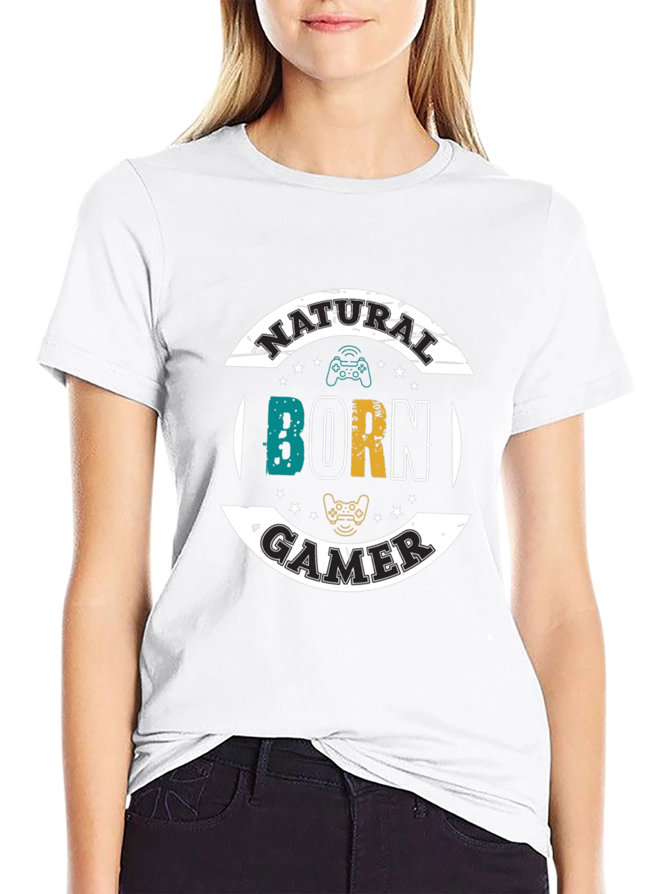Natural Born Gamer Black T-Shirt