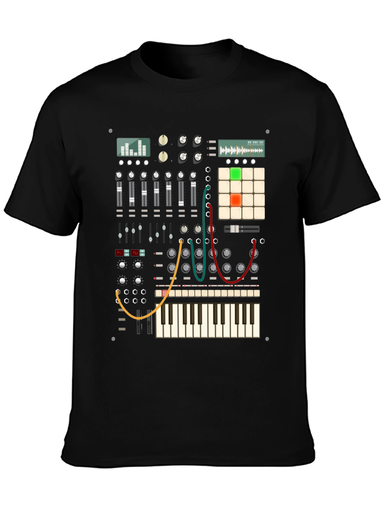 Synthesizer Graphic T-Shirt - Music Lover Tee