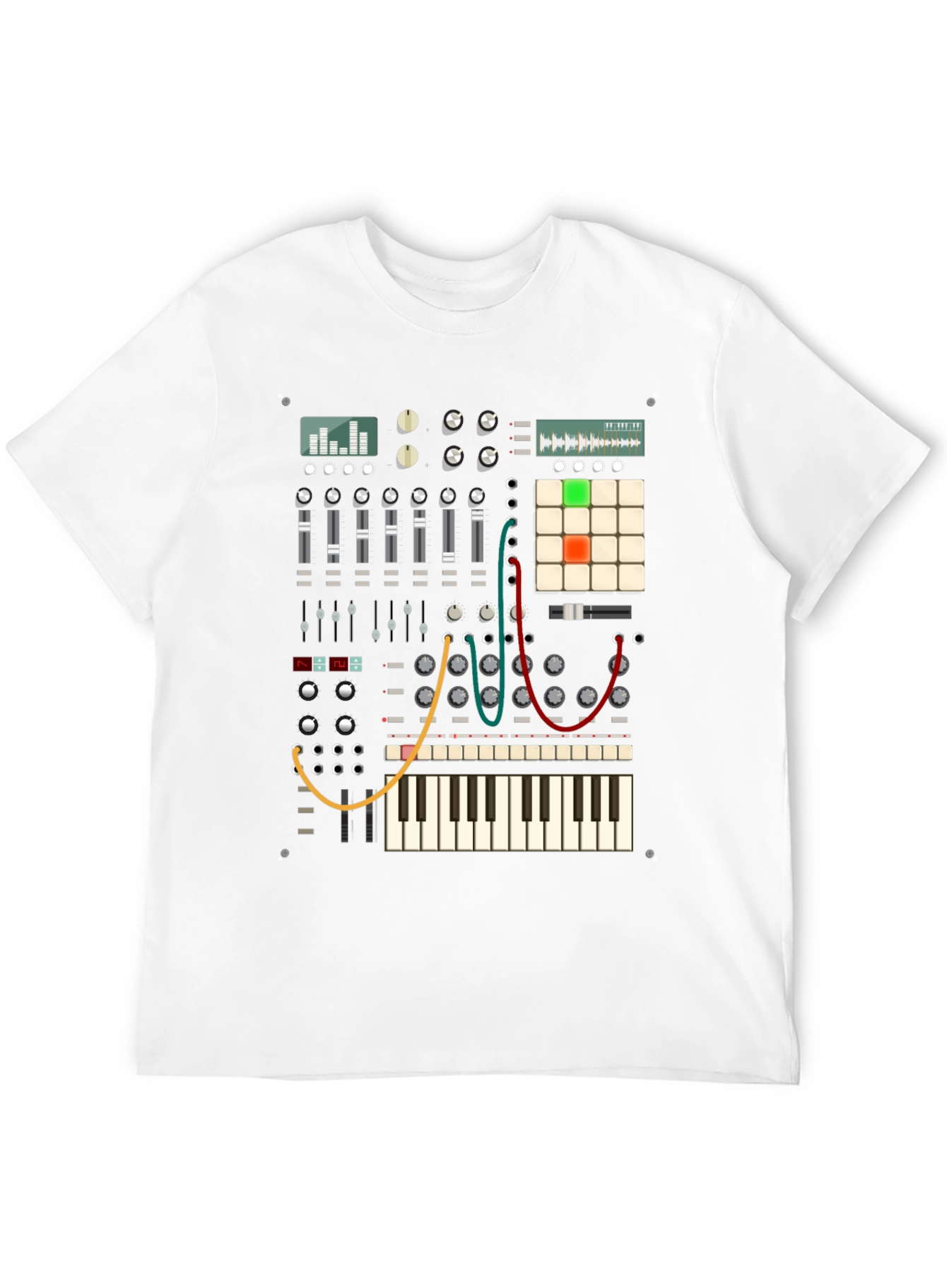 Synthesizer Graphic T-Shirt - Music Lover Tee