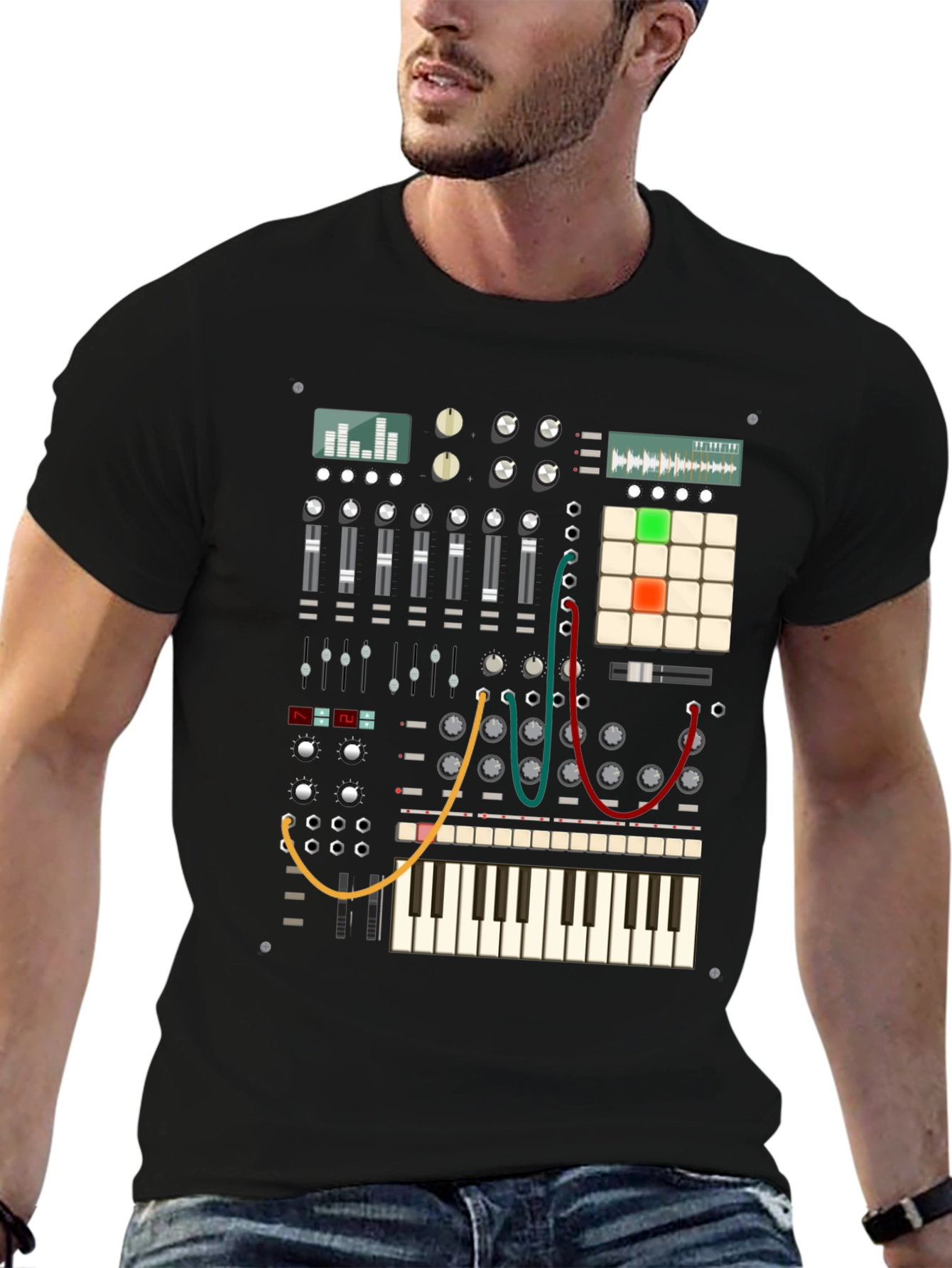 Synthesizer Graphic T-Shirt - Music Lover Tee
