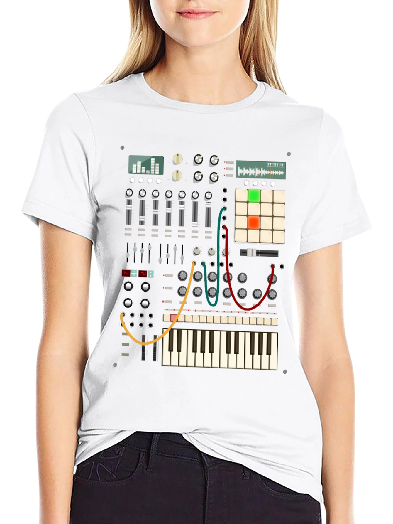Synthesizer Graphic T-Shirt - Music Lover Tee