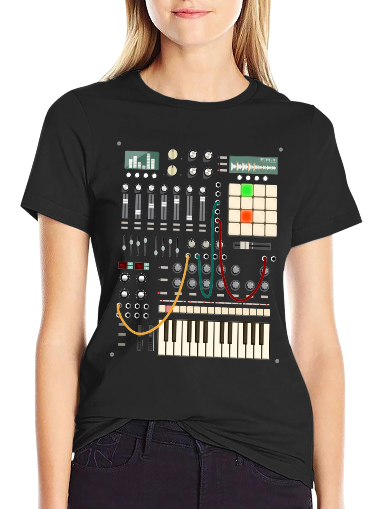 Synthesizer Graphic T-Shirt - Music Lover Tee